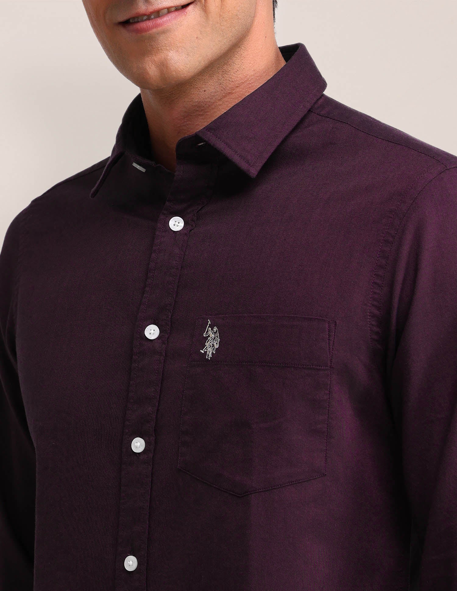 Solid Pattern Oxford Shirt - Image 7