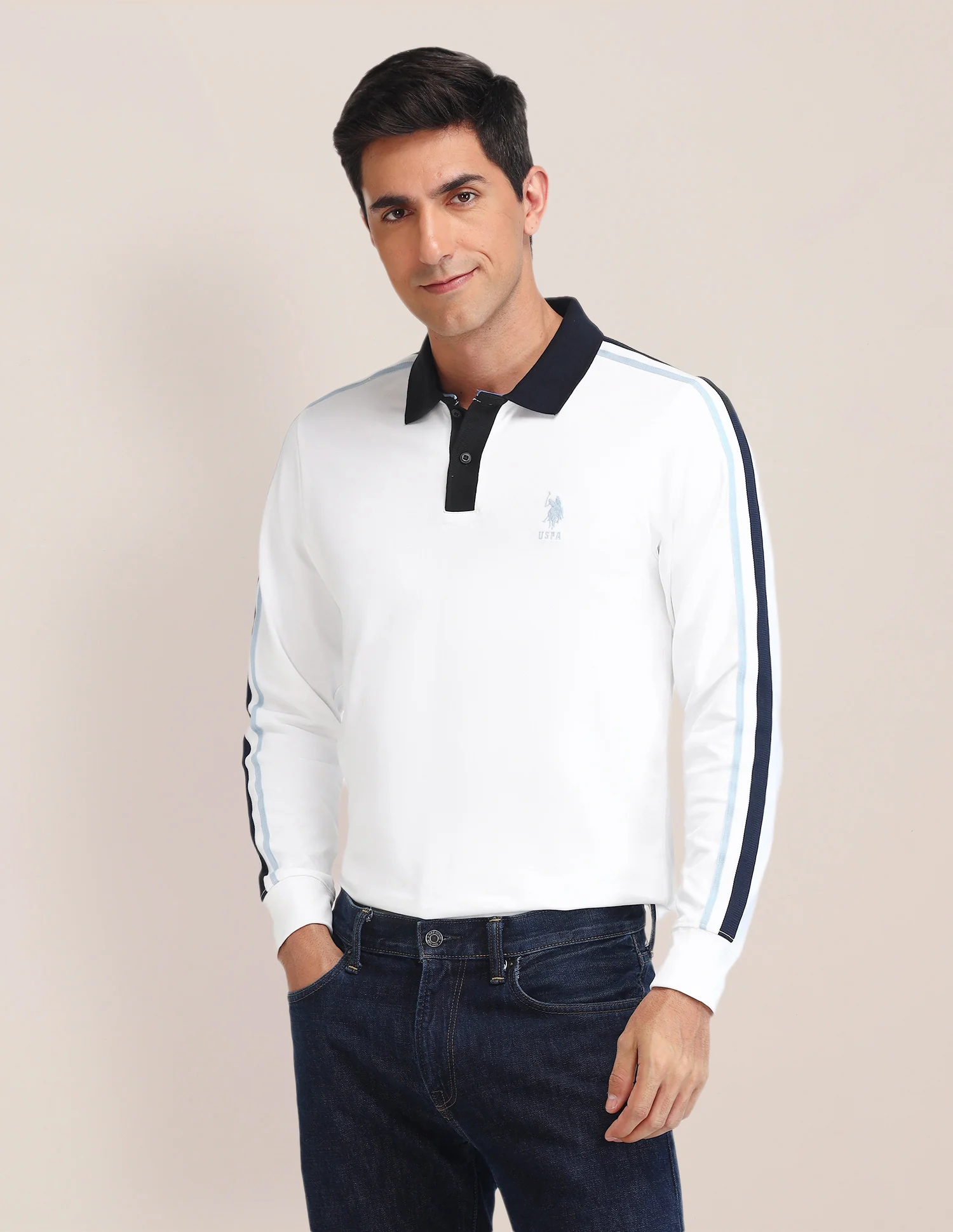 Solid Pattern Slim Fit Polo Shirt