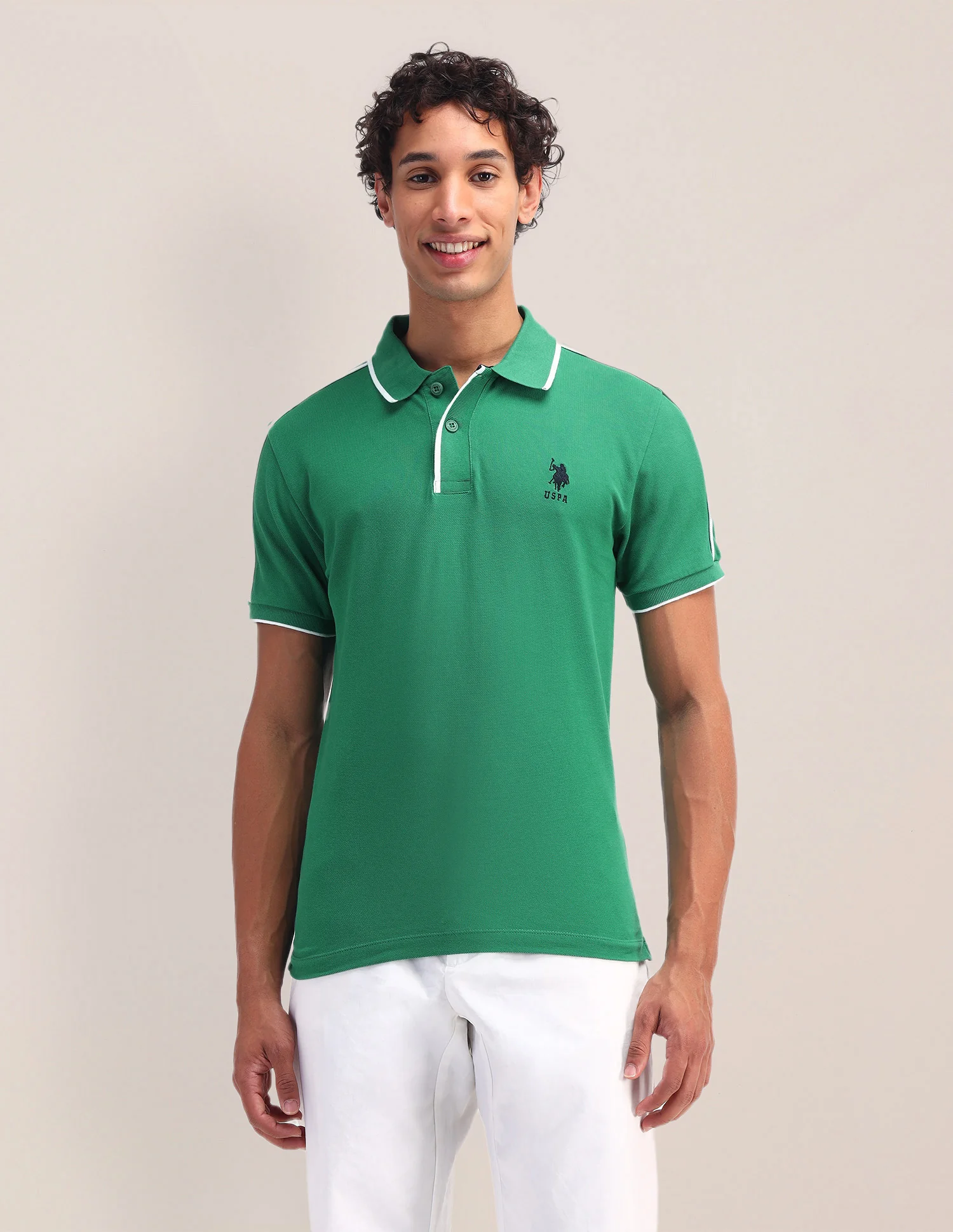 Solid Pattern Slim Fit Polo Shirt - Image 6