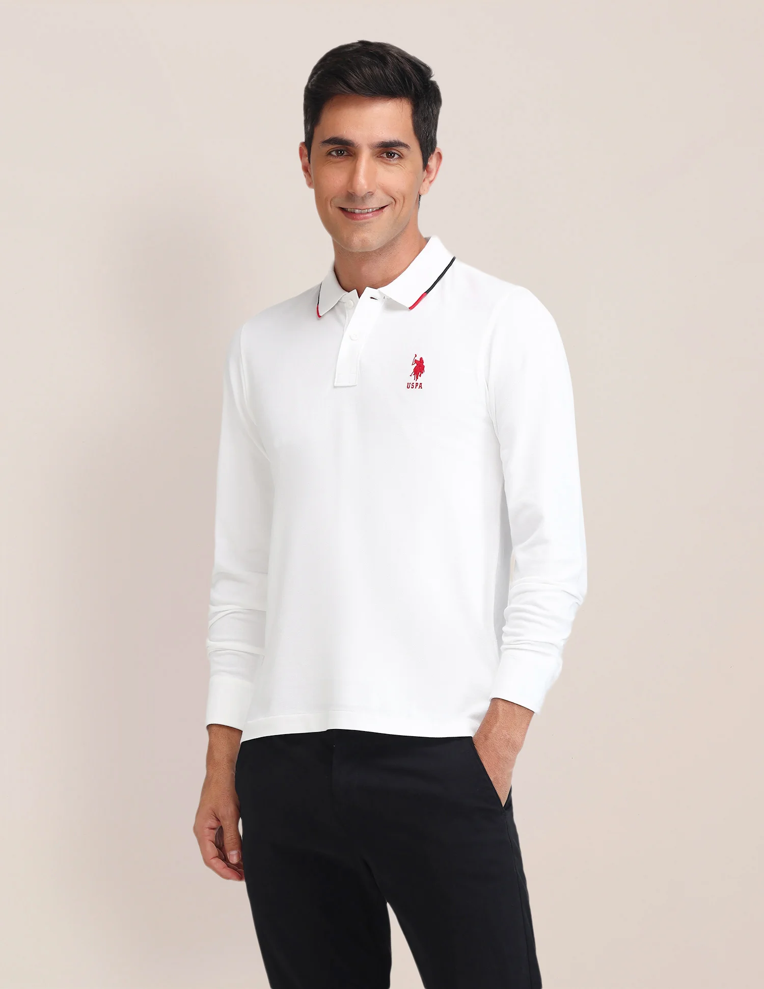 Solid Pattern Slim Fit Polo Shirt