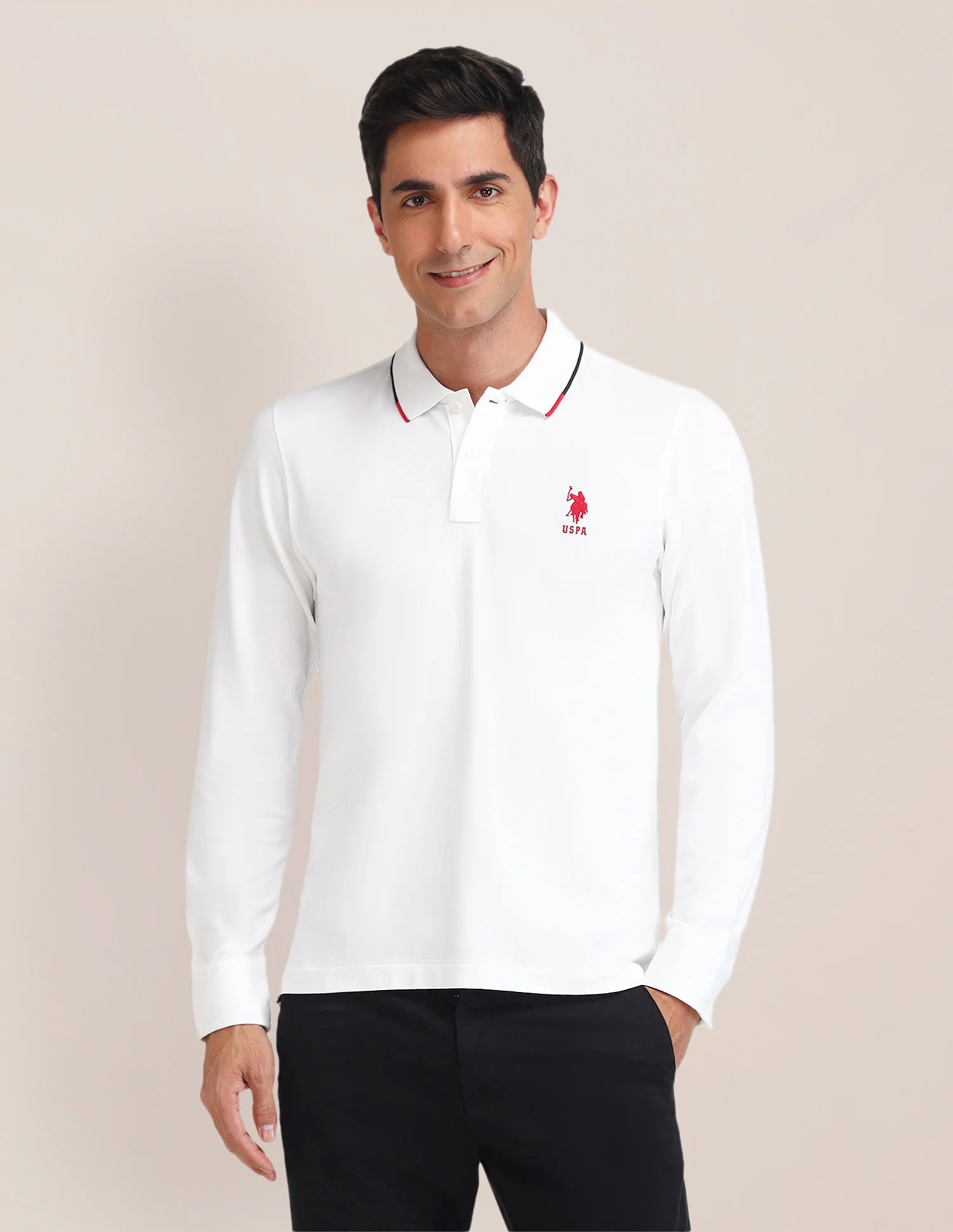 Solid Pattern Slim Fit Polo Shirt - Image 6