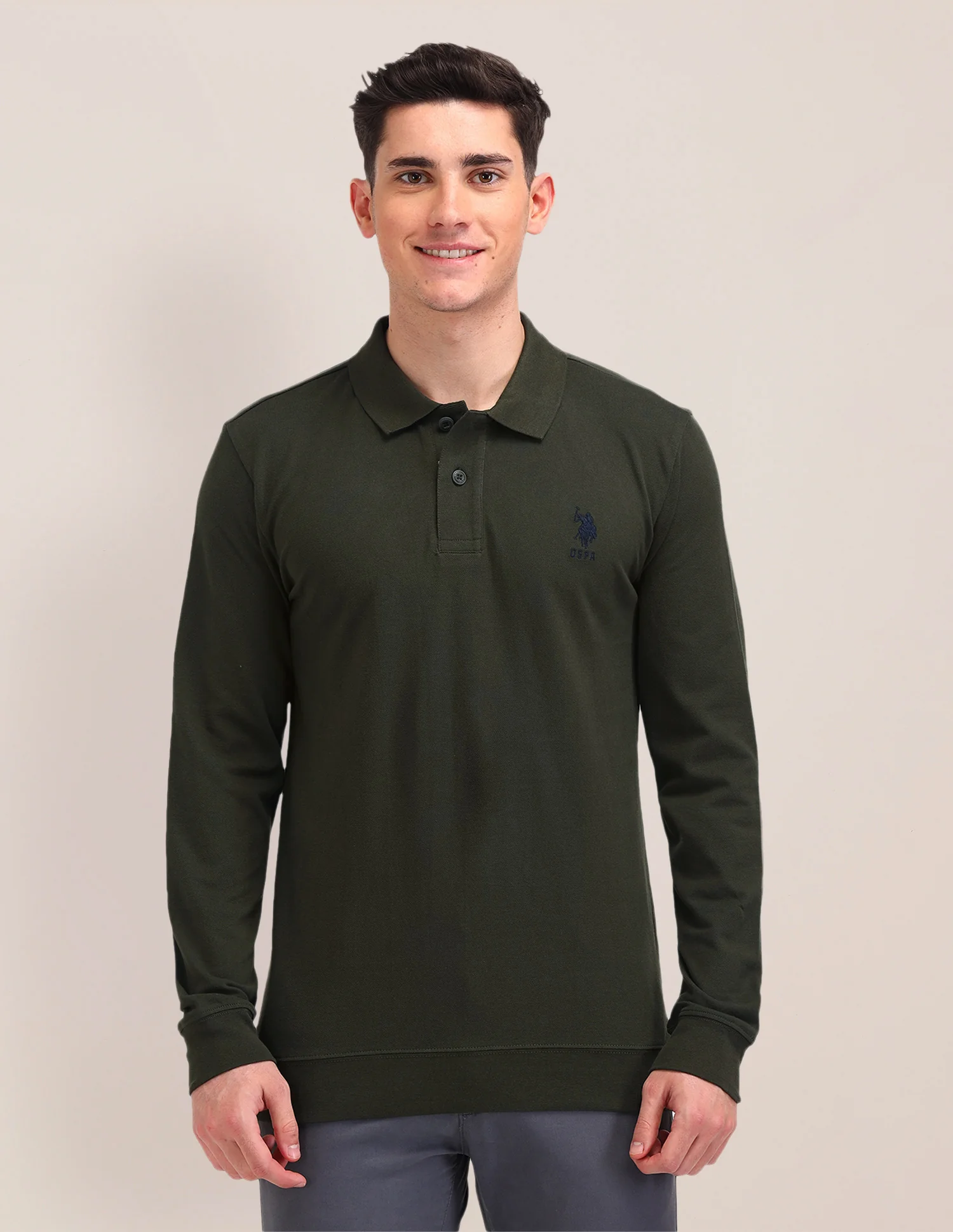 Solid Pattern Slim Fit Polo Shirt - Image 6