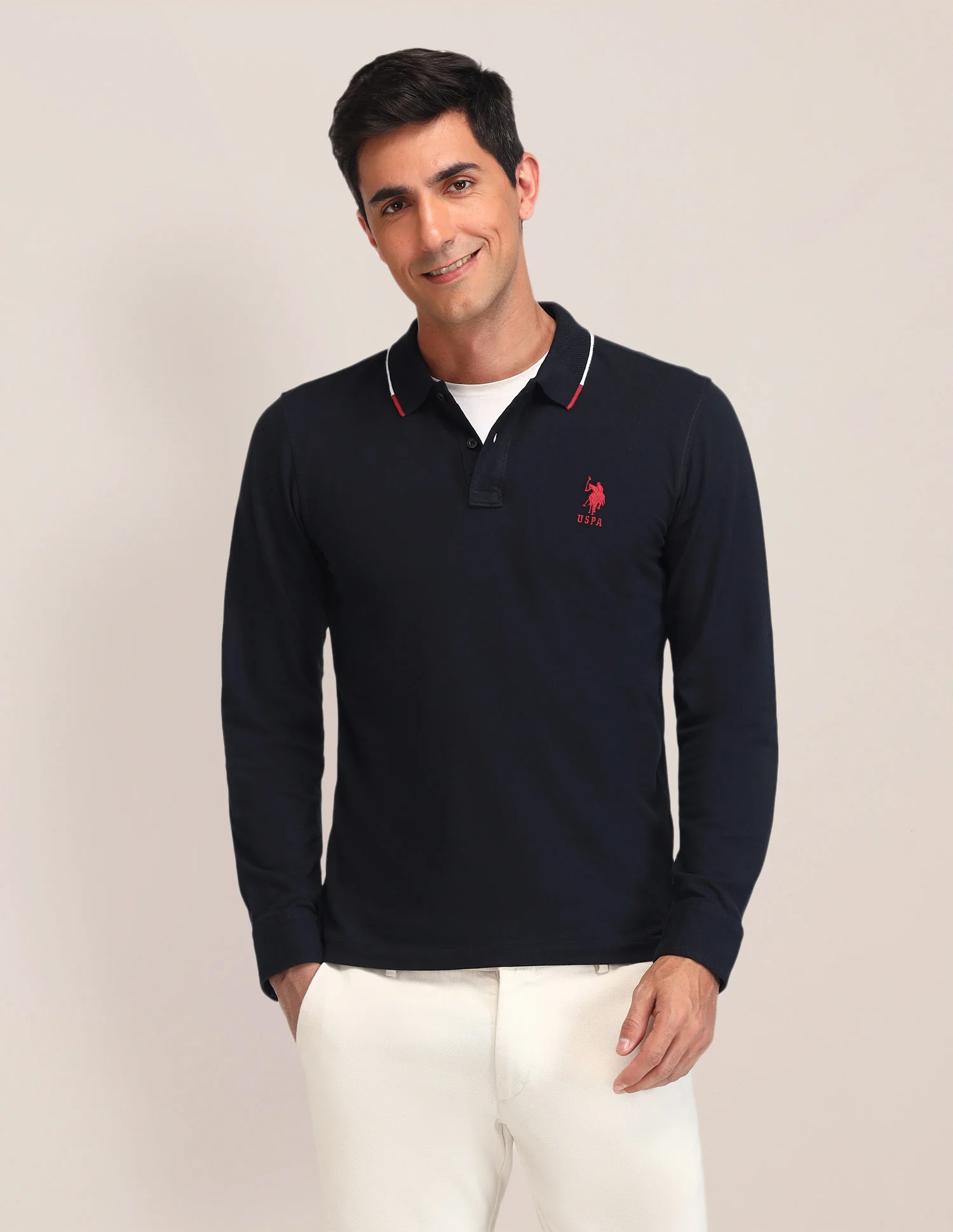 Solid Pattern Slim Fit Polo Shirt