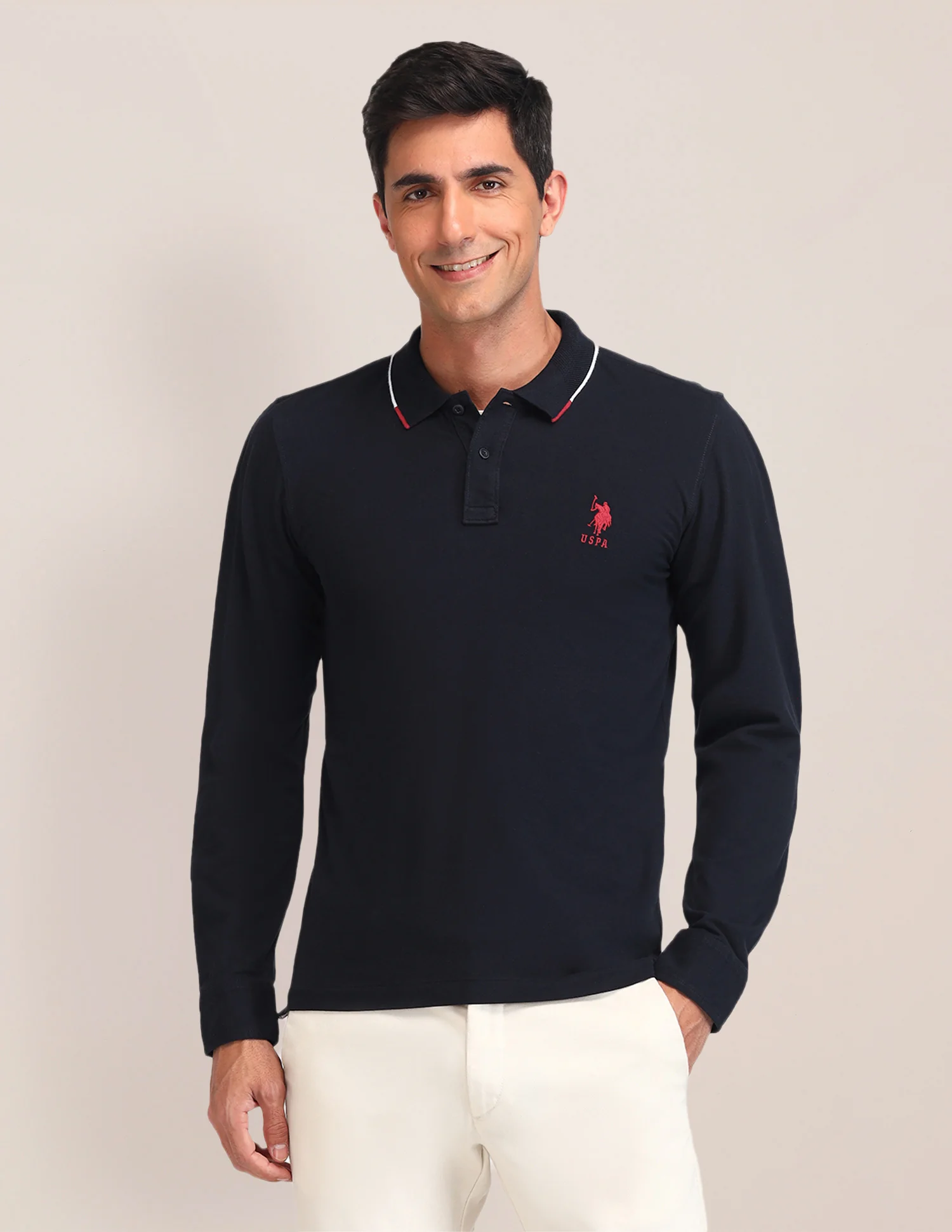 Solid Pattern Slim Fit Polo Shirt - Image 6