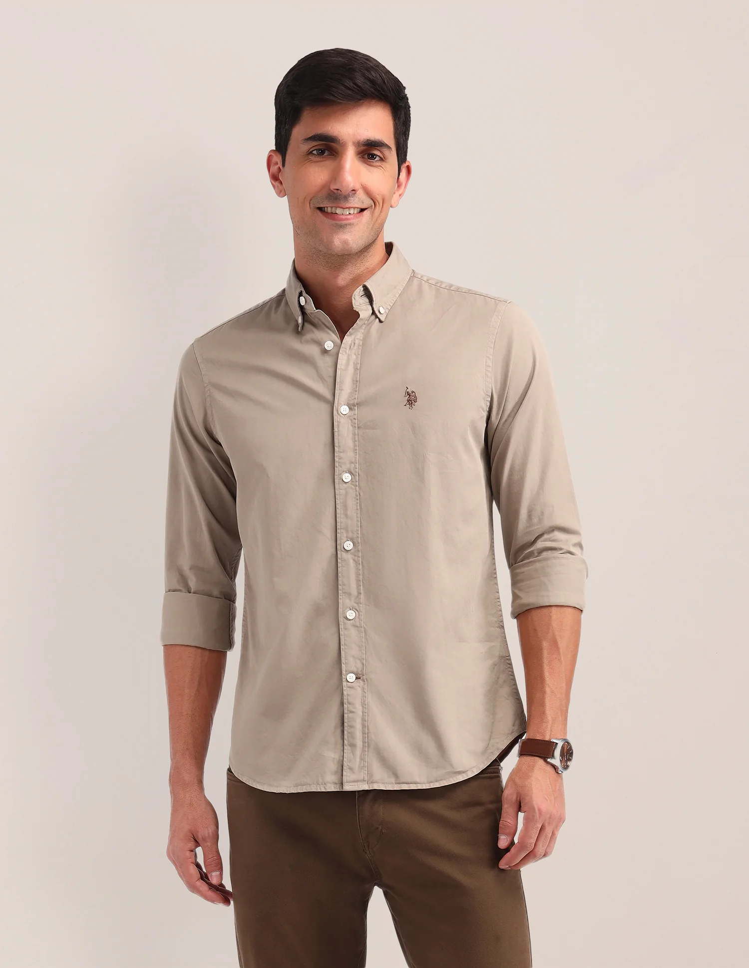 Solid Pattern Twill Shirt