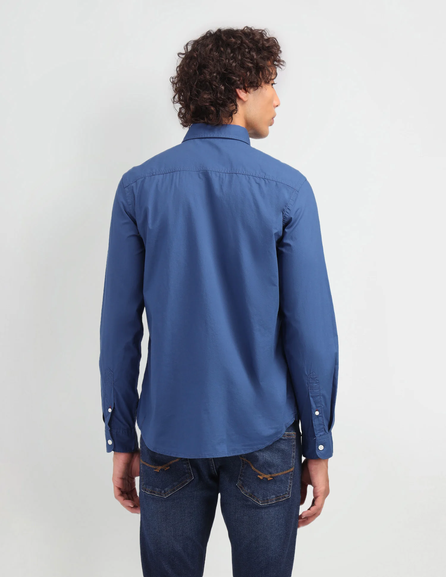 Solid Pattern Twill Shirt - Image 5
