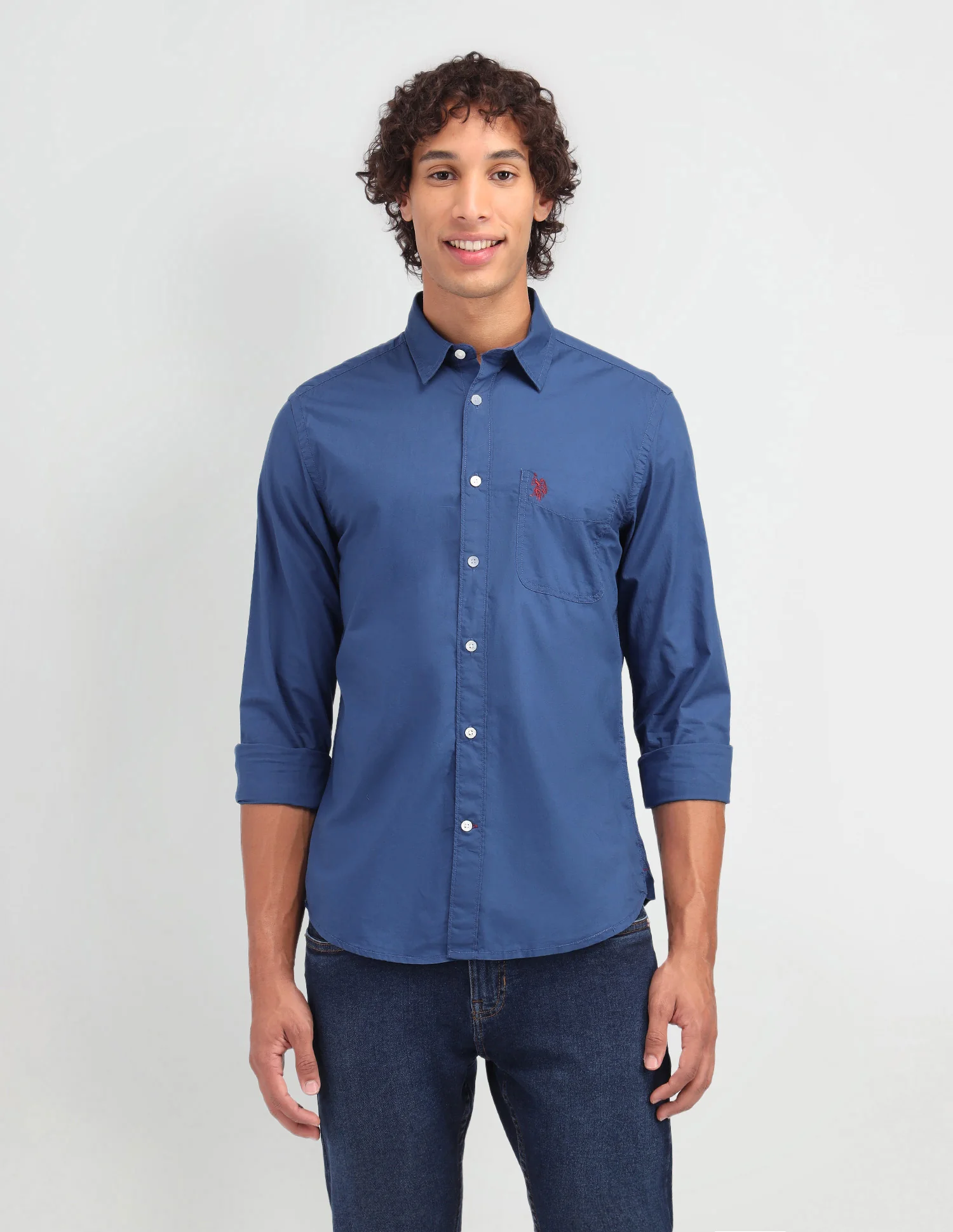 Solid Pattern Twill Shirt - Image 6