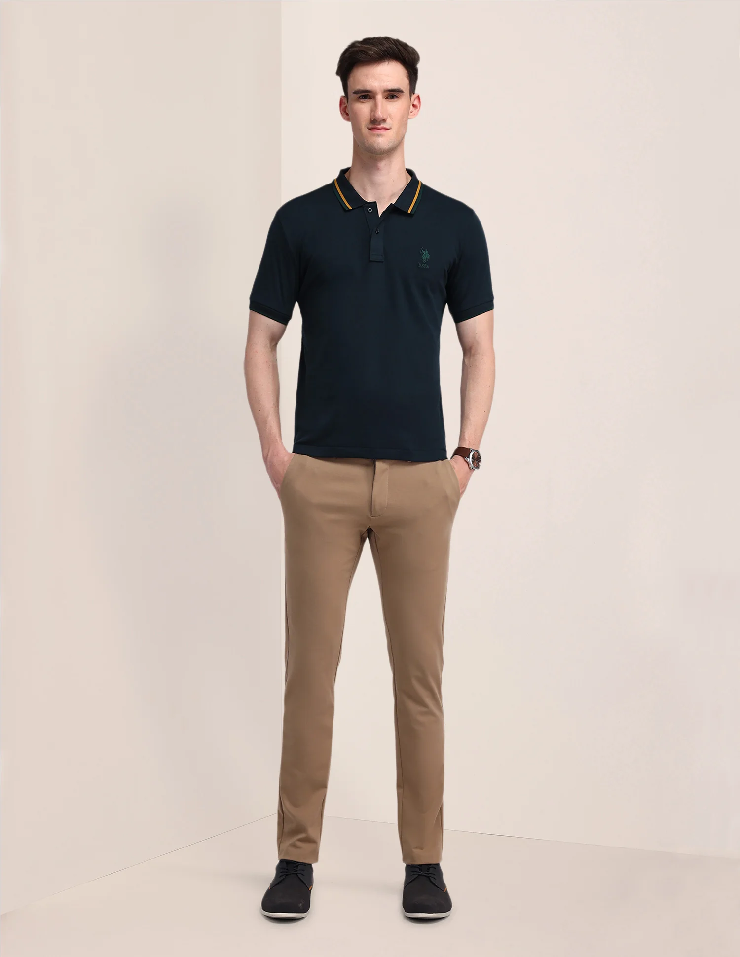 Solid Polo Shirt - Image 3