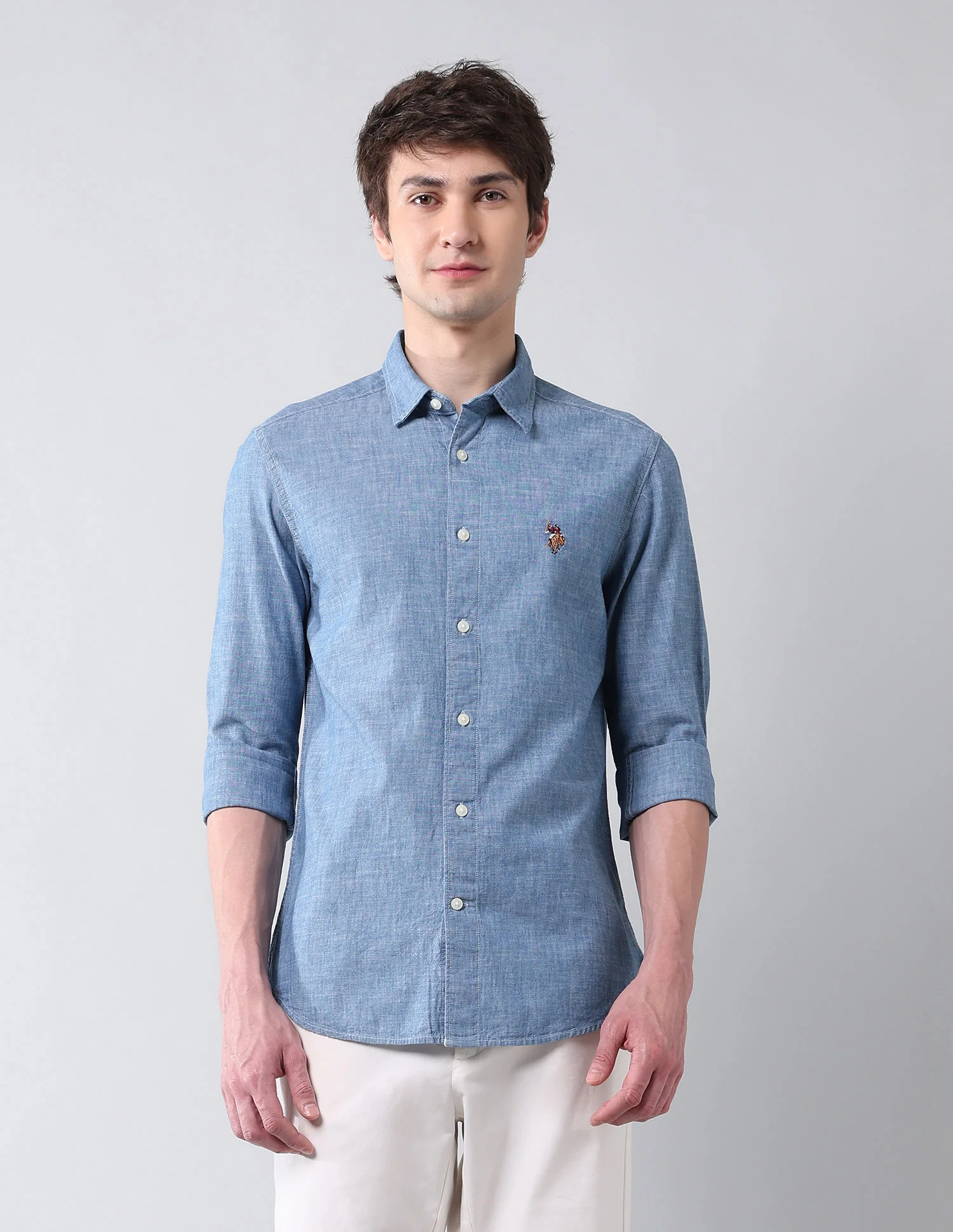 Solid Poplin Regular Fit Shirt - Image 6