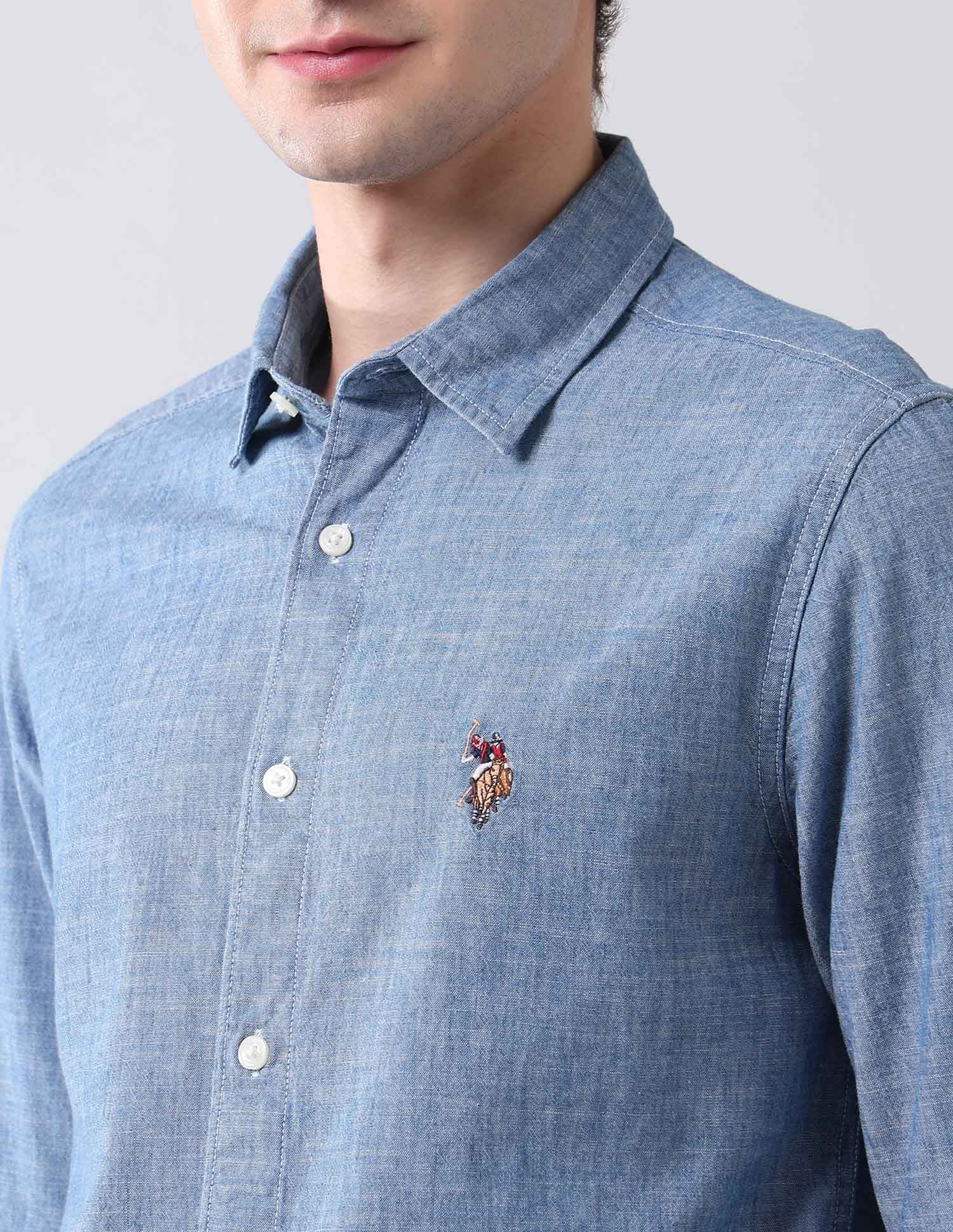 Solid Poplin Regular Fit Shirt - Image 7