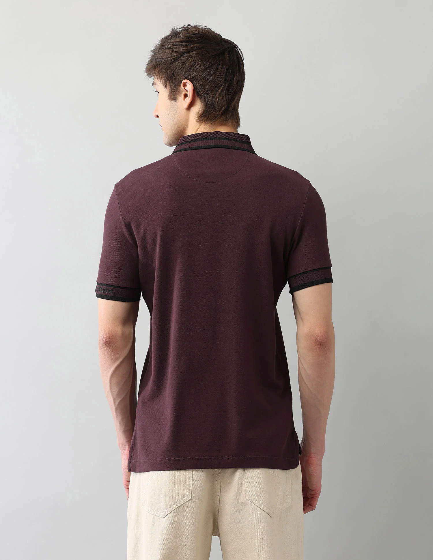 Solid Pure Cotton Black Label Polo Shirt - Image 5