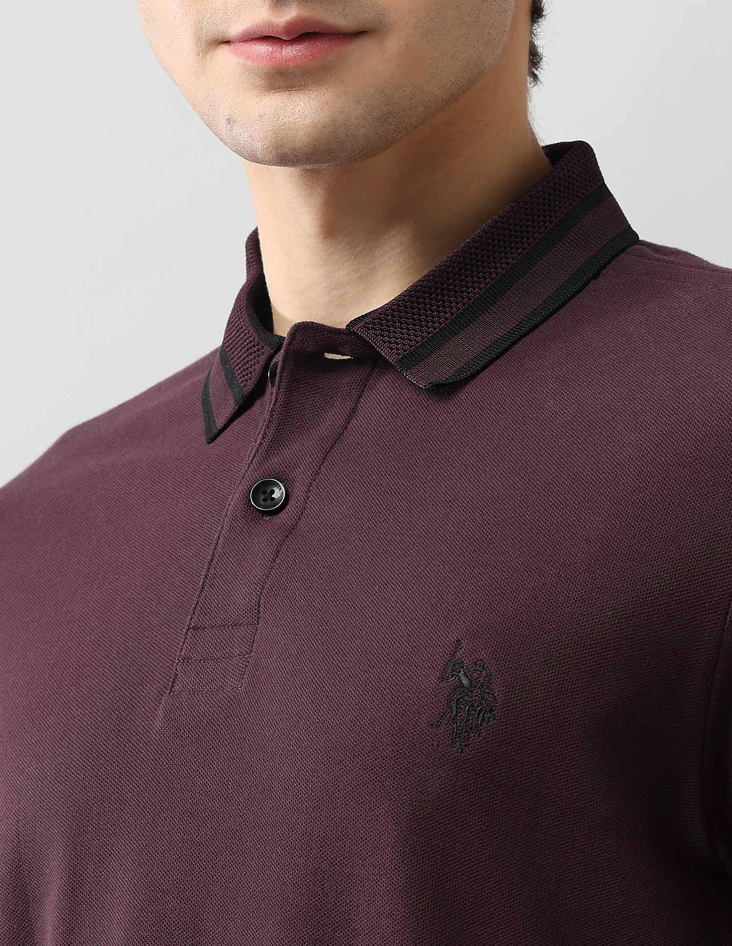 Solid Pure Cotton Black Label Polo Shirt - Image 7