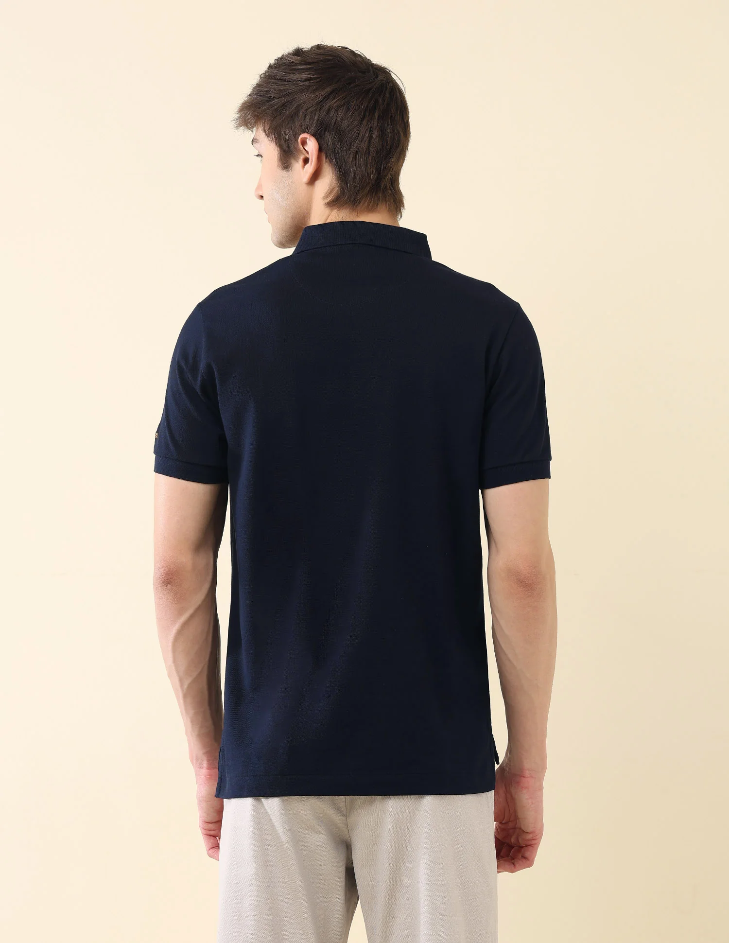 Solid Pure Cotton Gold Cup Polo Shirt - Image 5