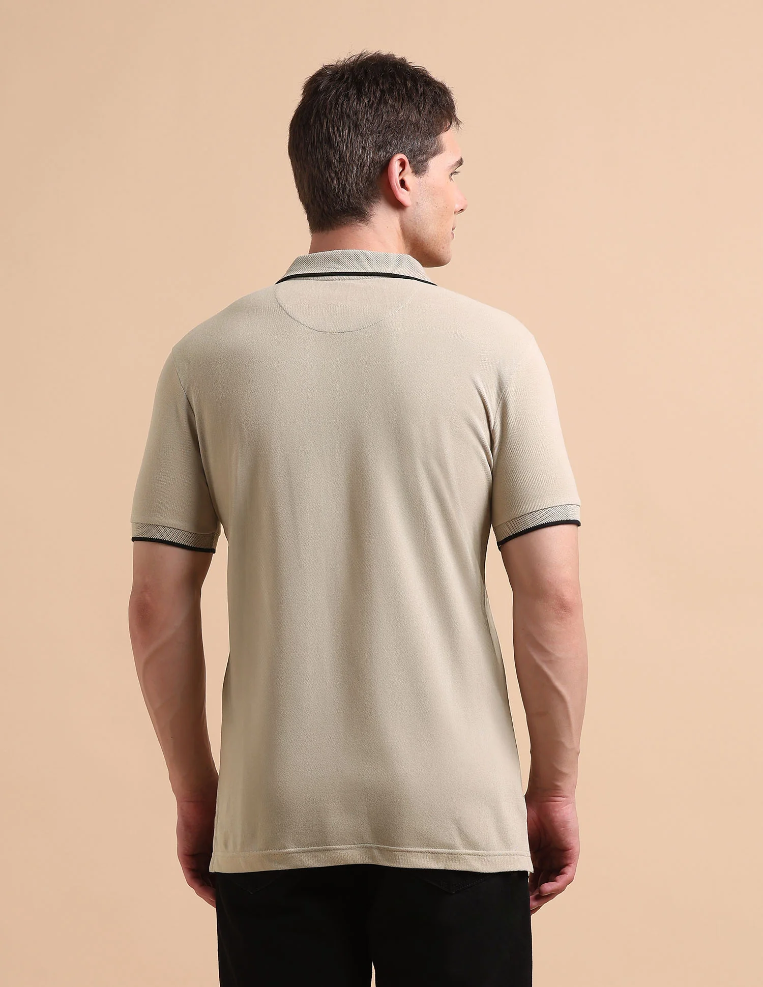 Solid Pure Cotton Polo Shirt - Image 5