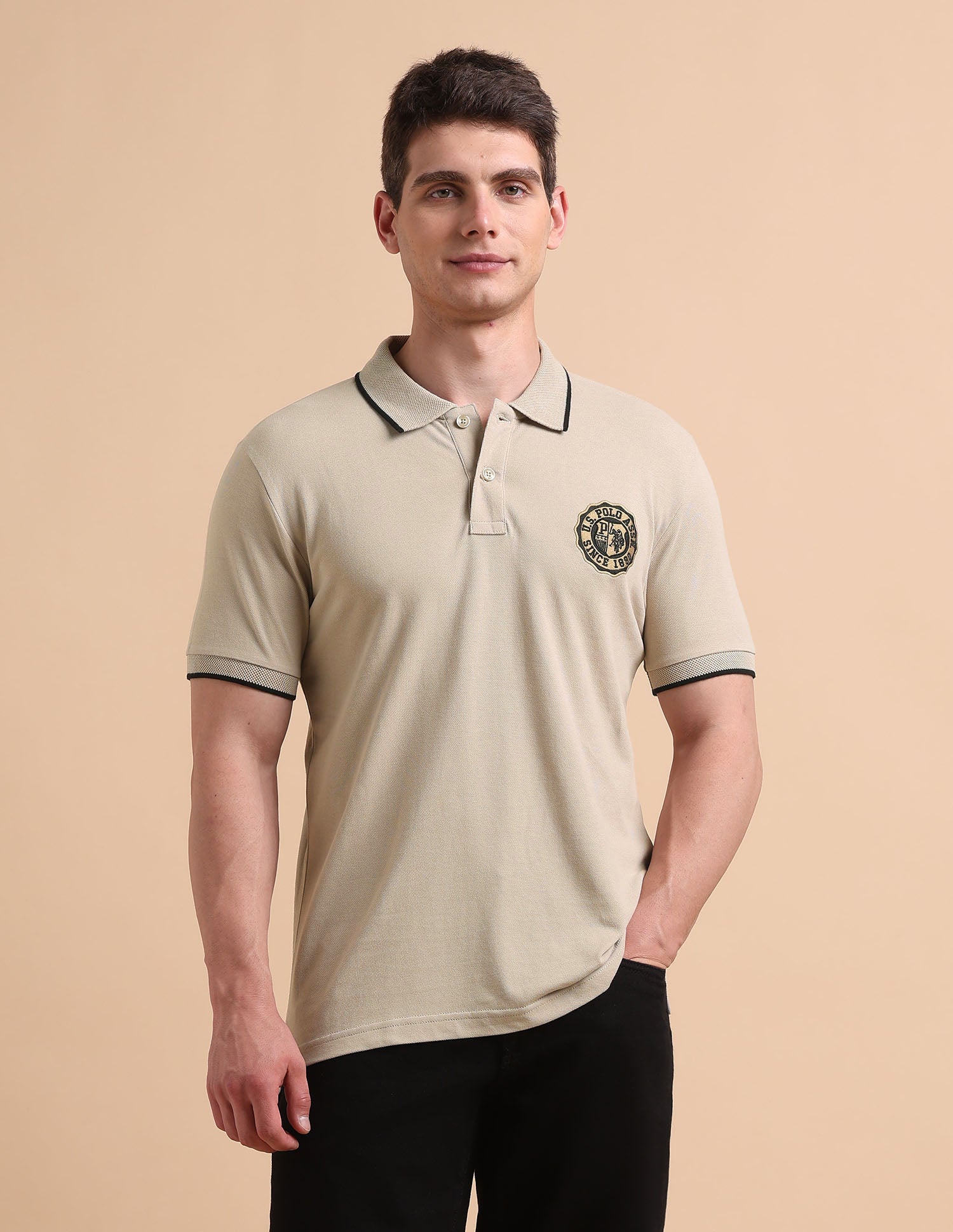 Solid Pure Cotton Polo Shirt - Image 6