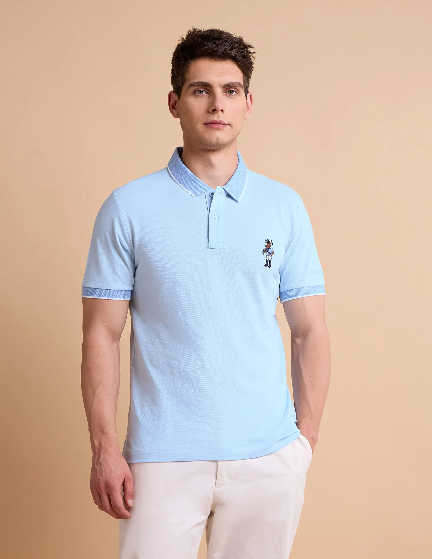 Solid Pure Cotton Polo Shirt - Image 6