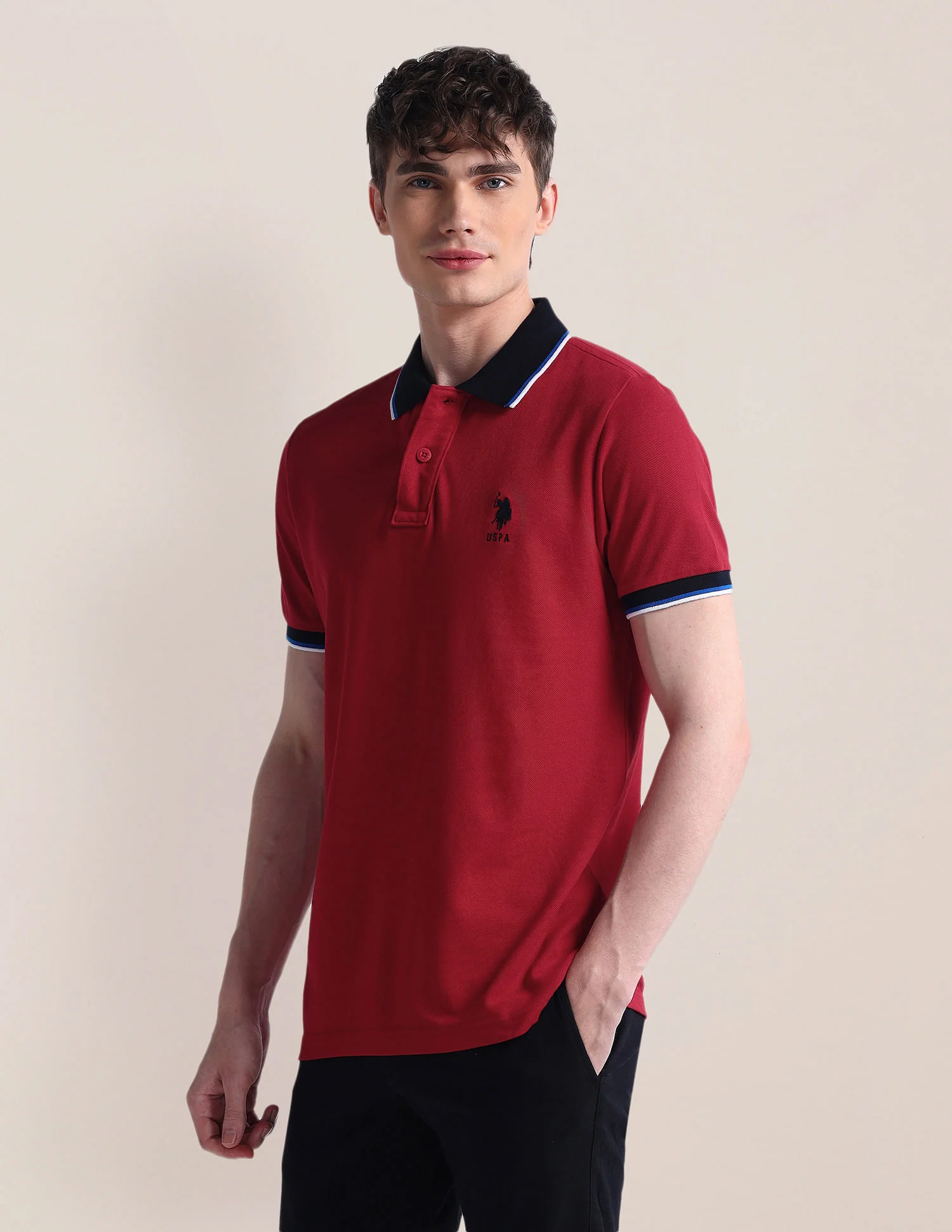 Solid Pure Cotton Polo Shirt - Image 4