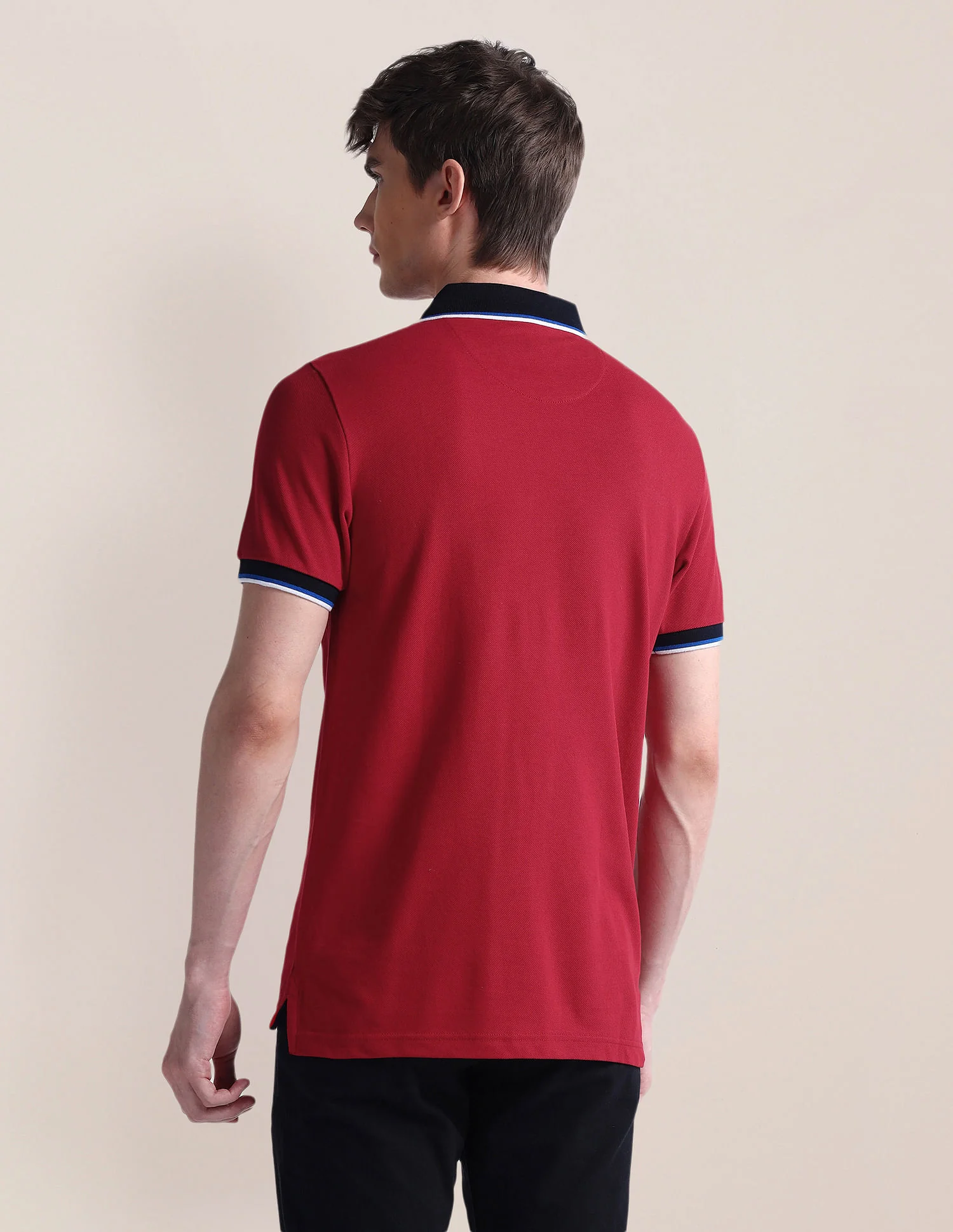 Solid Pure Cotton Polo Shirt - Image 5