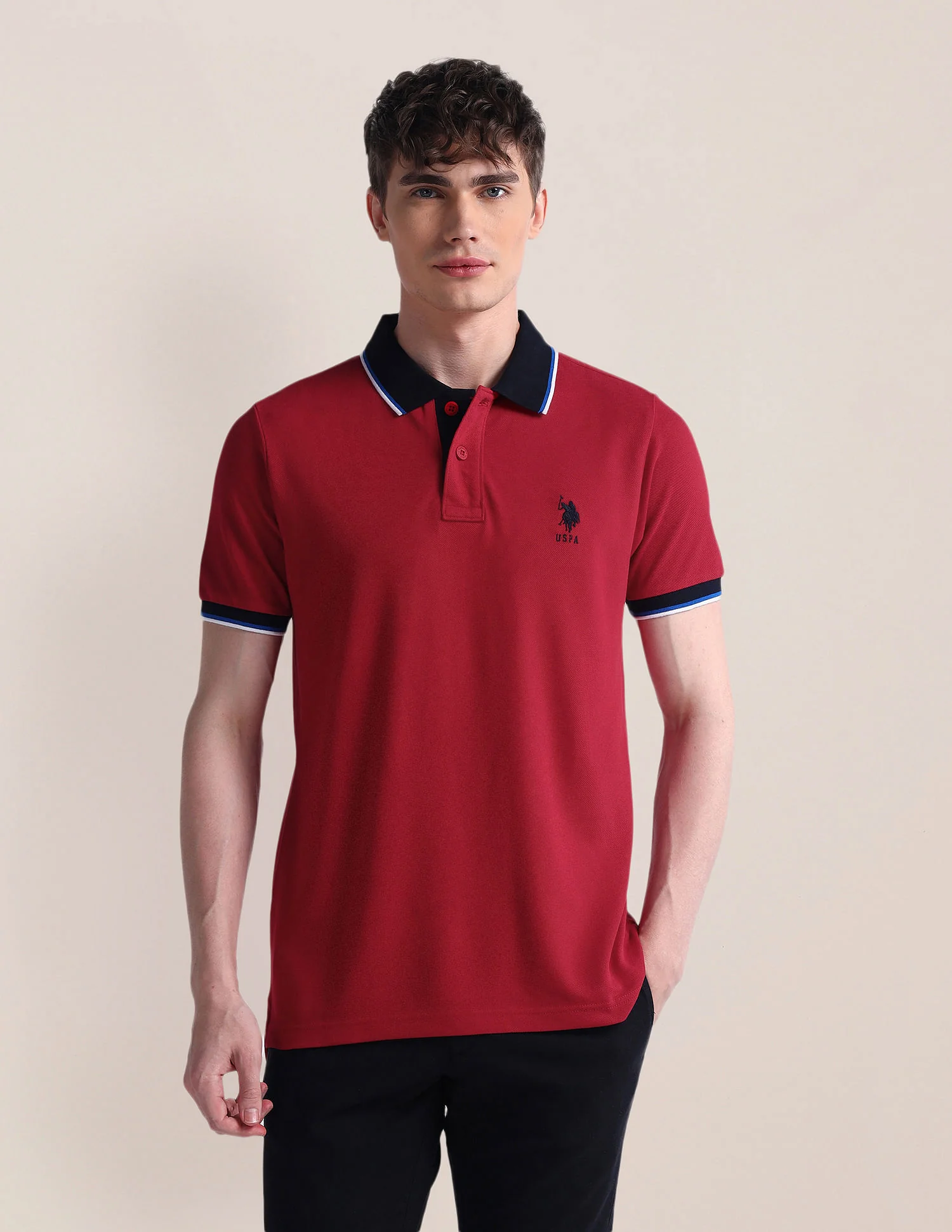 Solid Pure Cotton Polo Shirt - Image 6