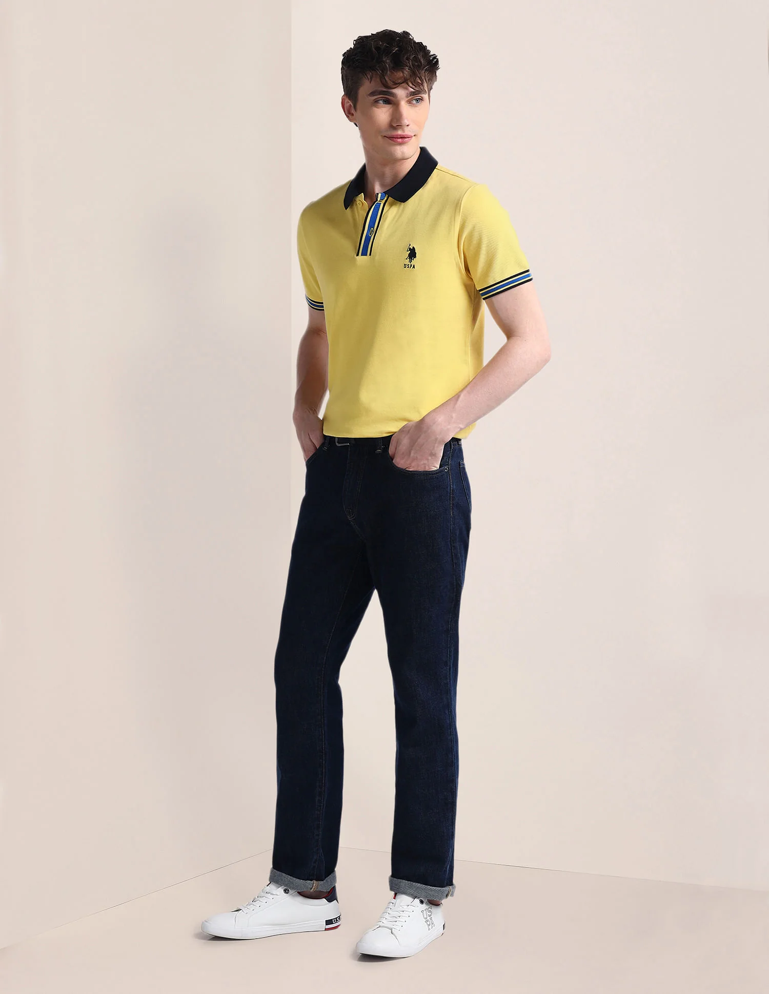 Solid Pure Cotton Polo Shirt - Image 3