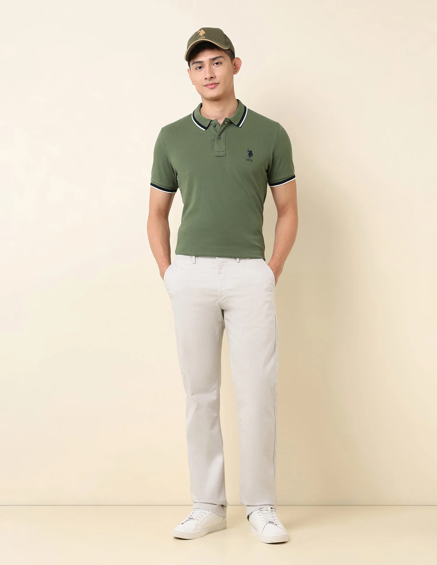 Solid Pure Cotton Polo Shirt - Image 3