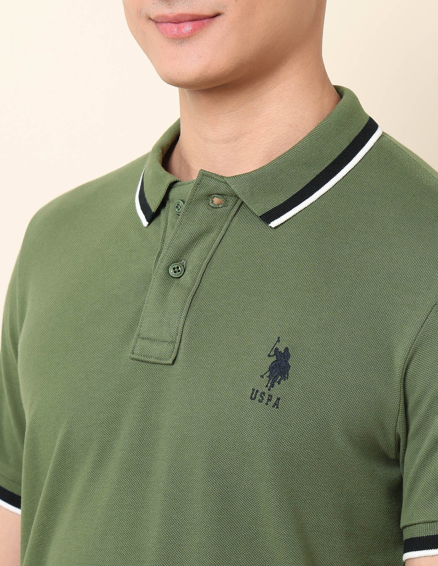 Solid Pure Cotton Polo Shirt - Image 7