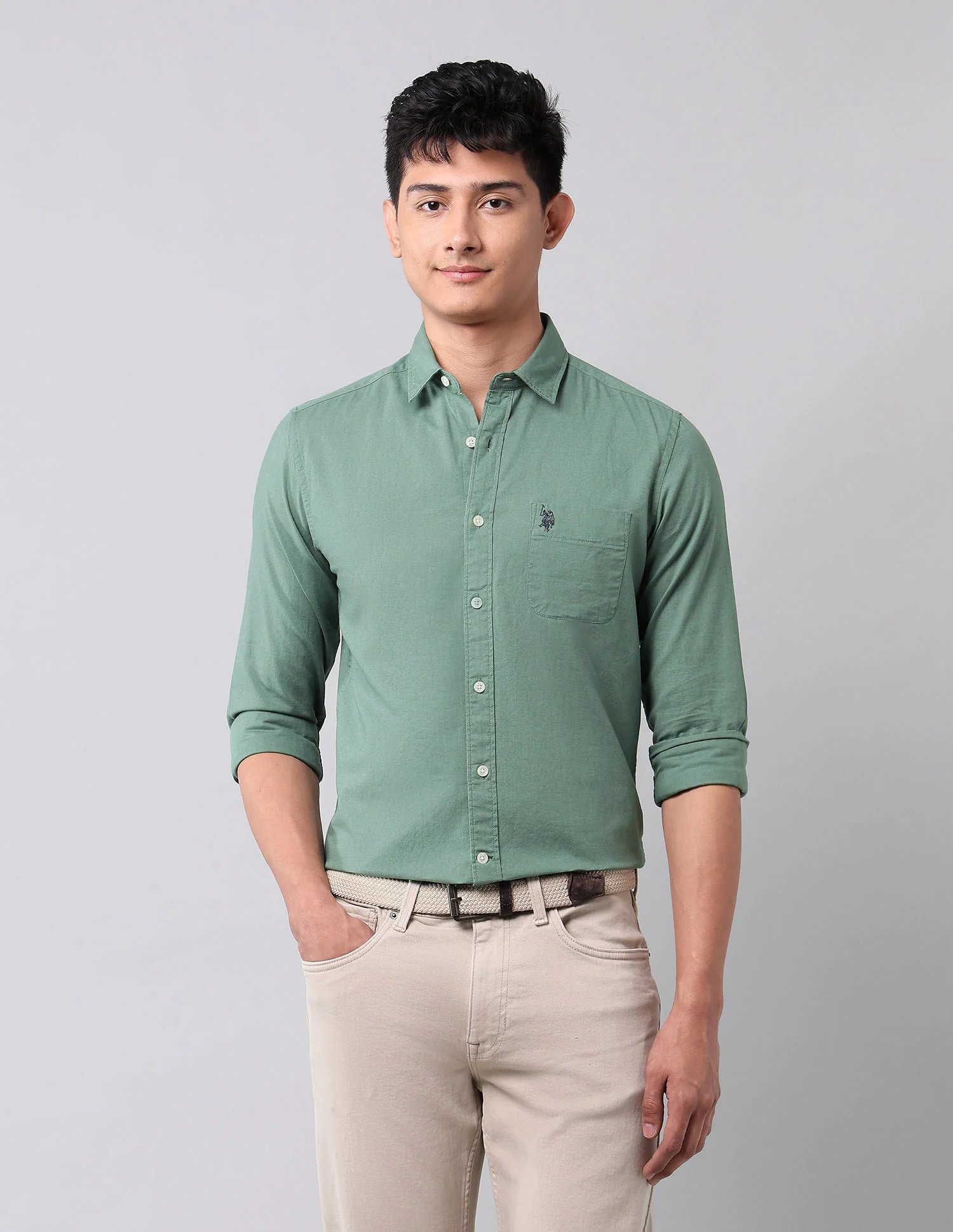 Solid Pure Cotton Shirt