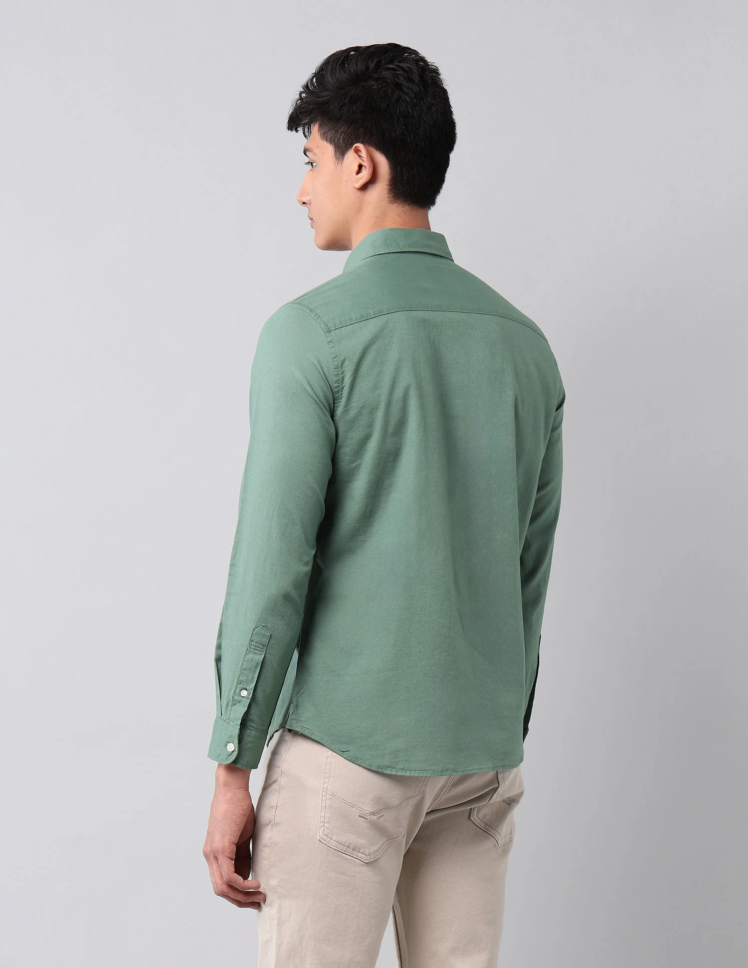 Solid Pure Cotton Shirt - Image 5