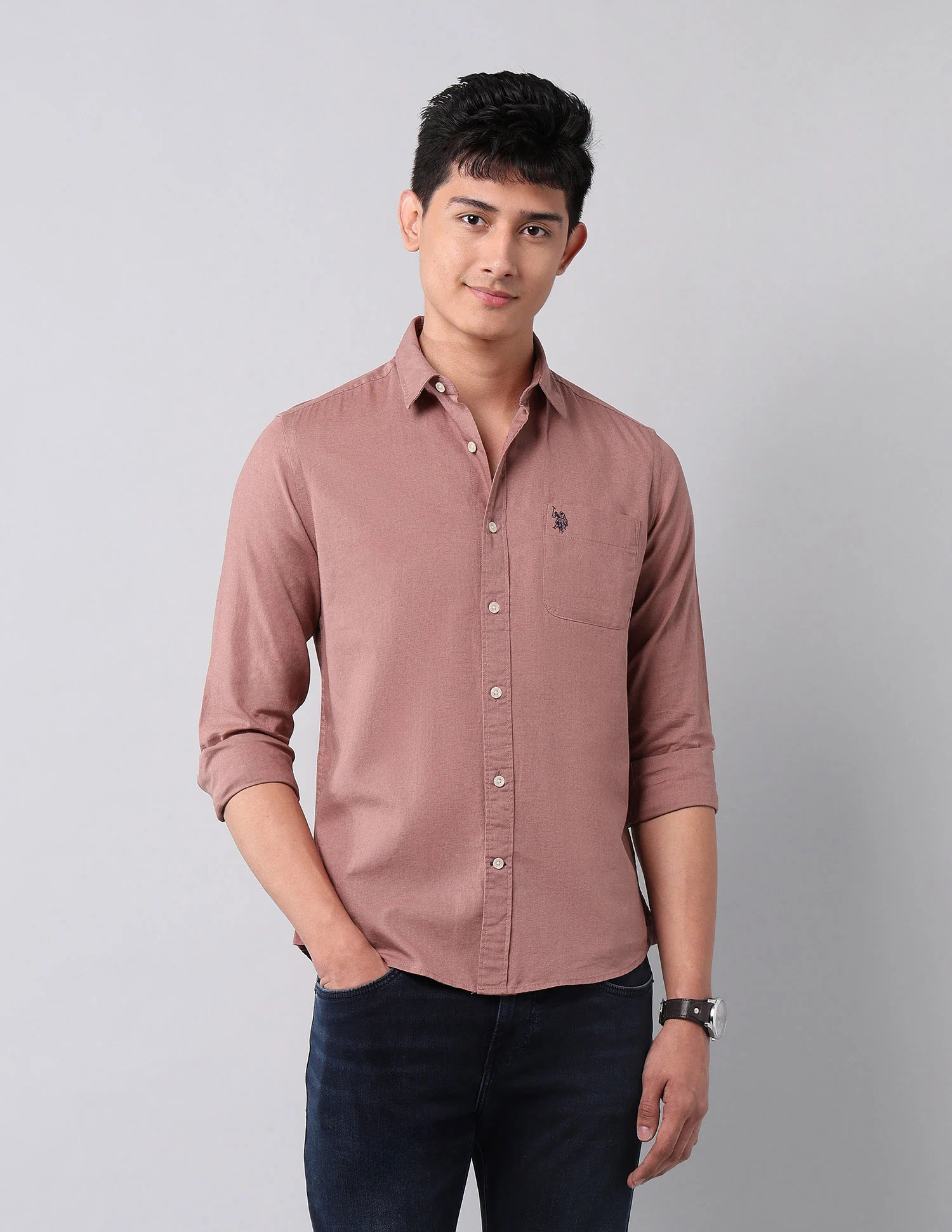 Solid Pure Cotton Shirt