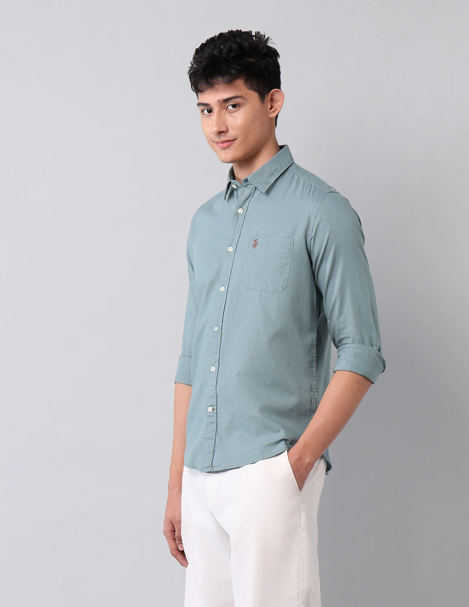 Solid Pure Cotton Shirt - Image 4