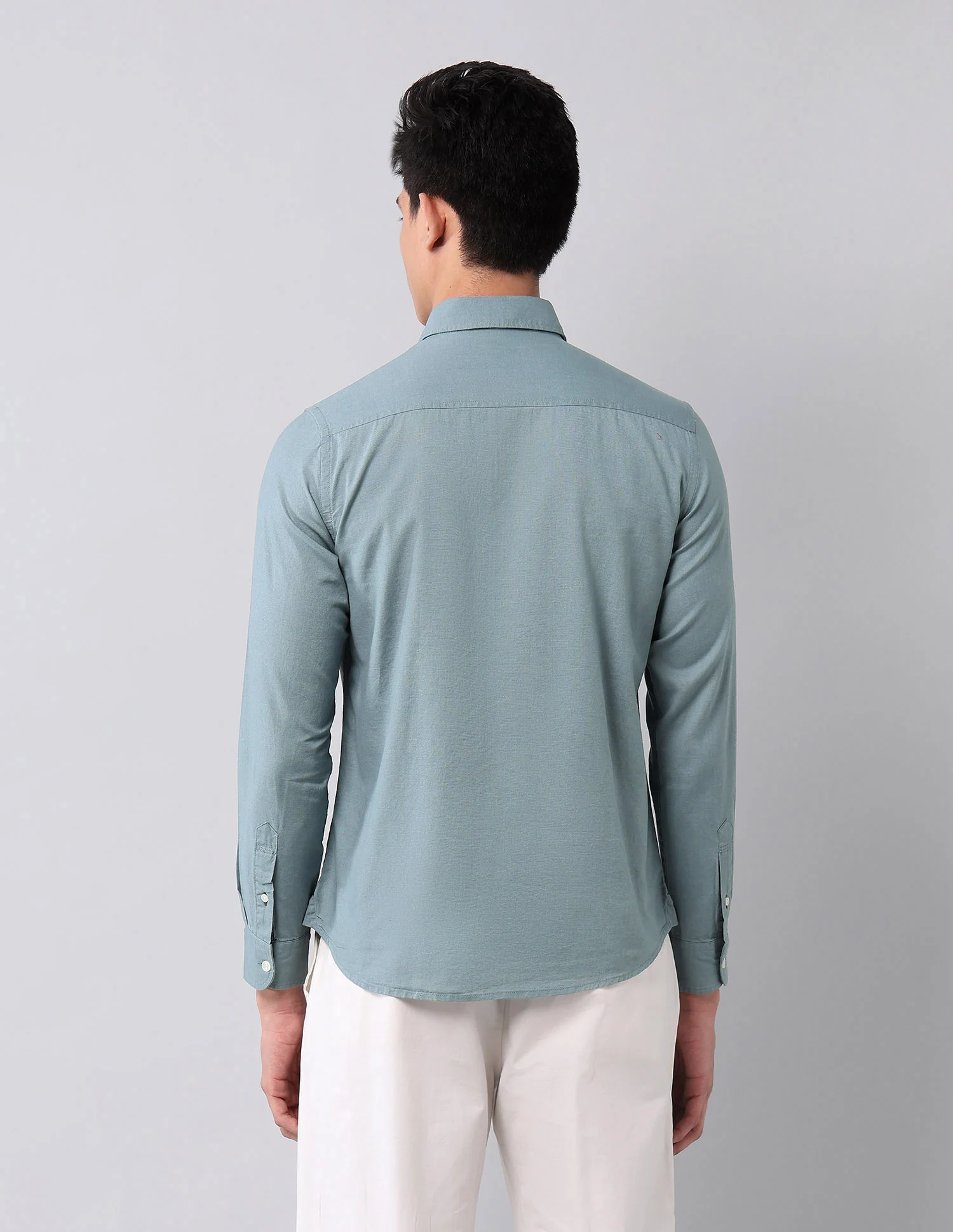 Solid Pure Cotton Shirt - Image 5