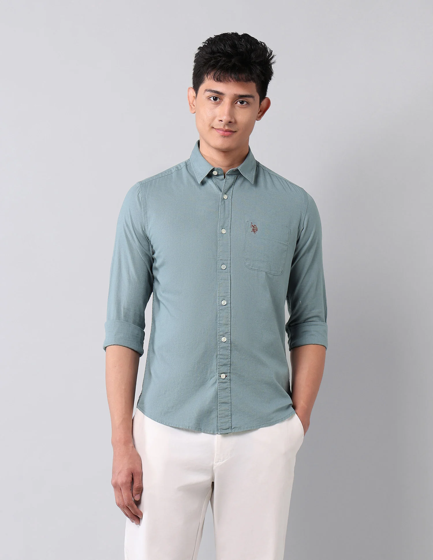 Solid Pure Cotton Shirt - Image 6