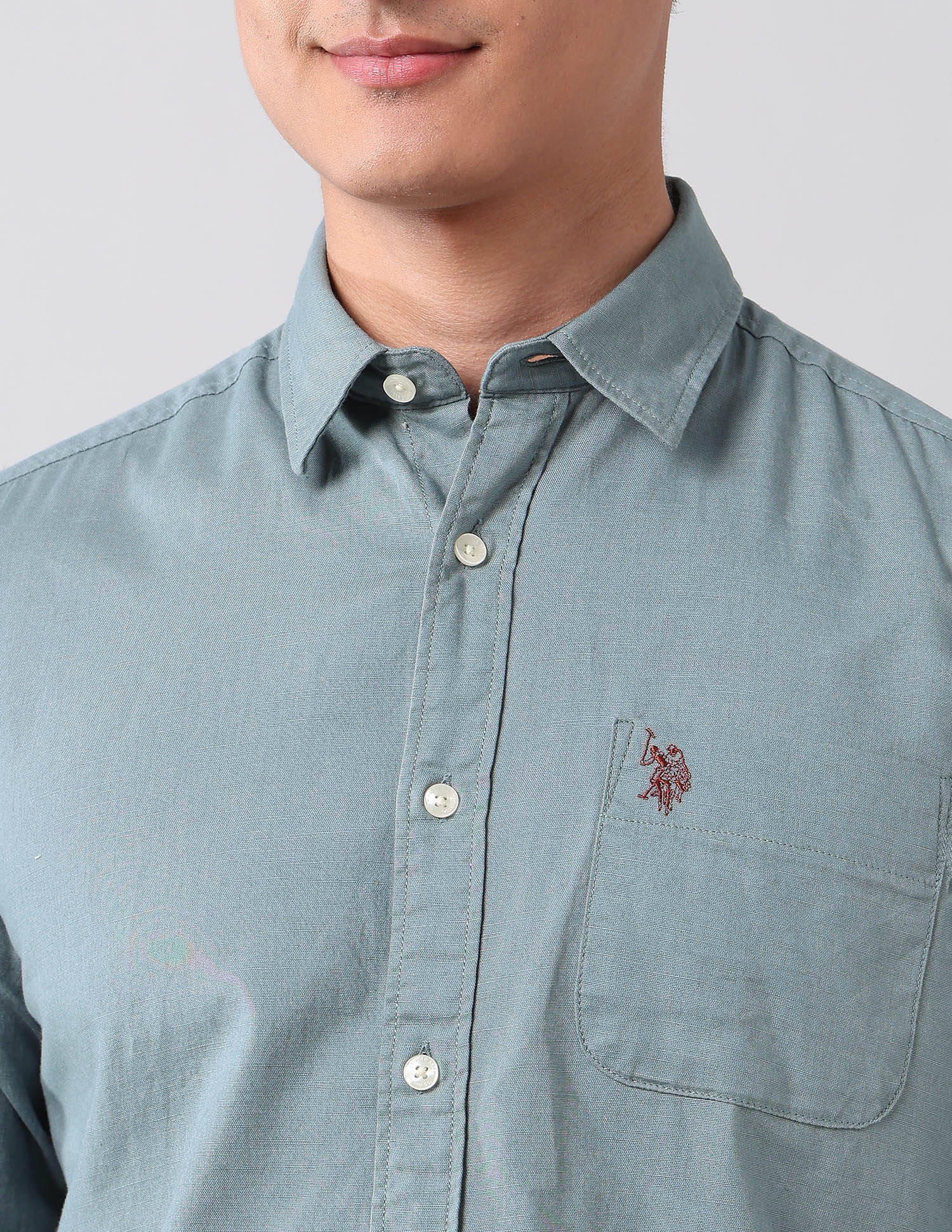 Solid Pure Cotton Shirt - Image 7