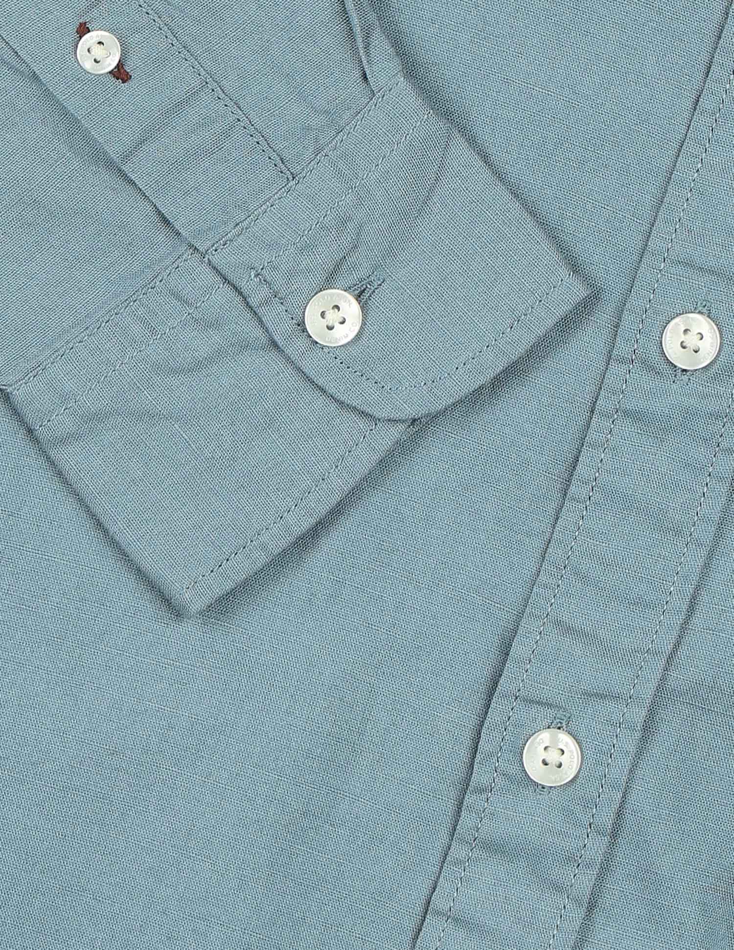 Solid Pure Cotton Shirt - Image 8