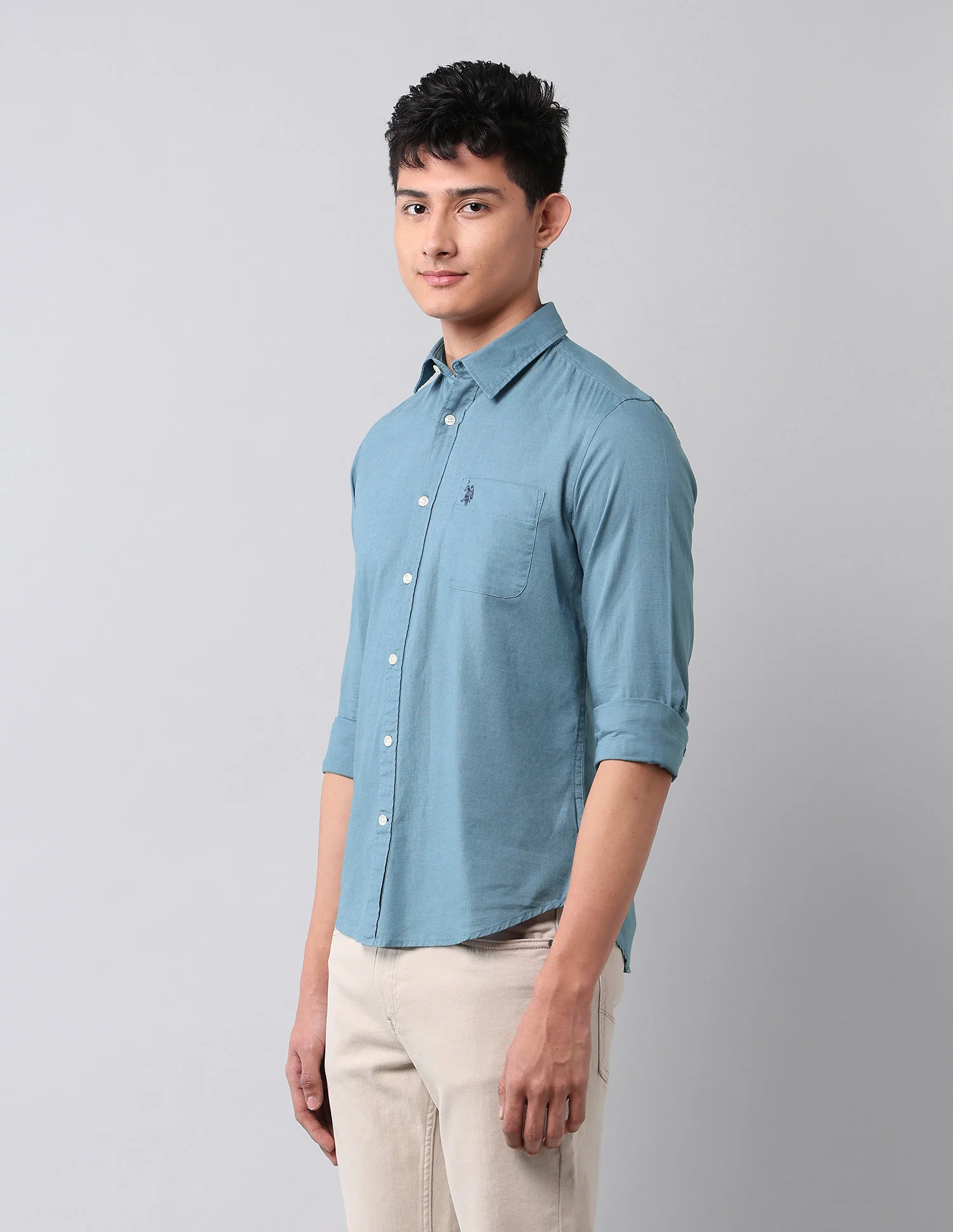 Solid Pure Cotton Shirt - Image 4
