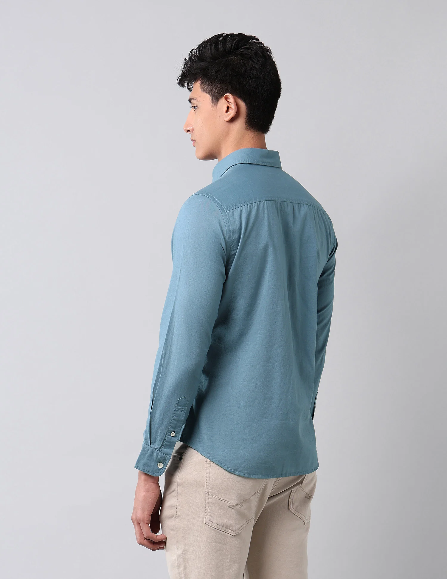 Solid Pure Cotton Shirt - Image 5