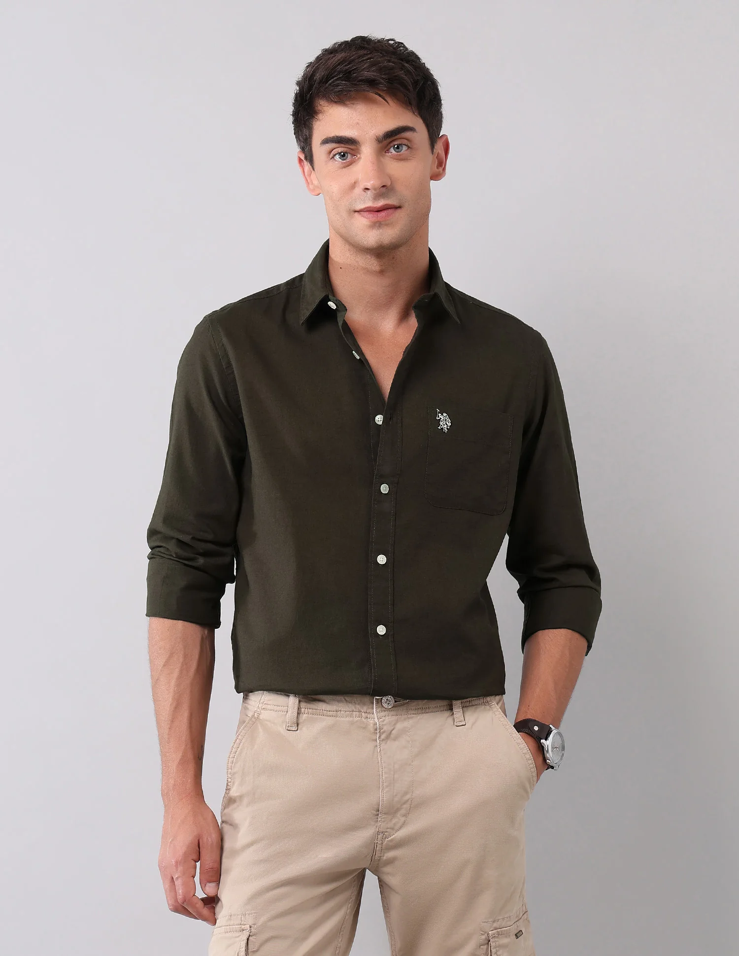 Solid Pure Cotton Shirt