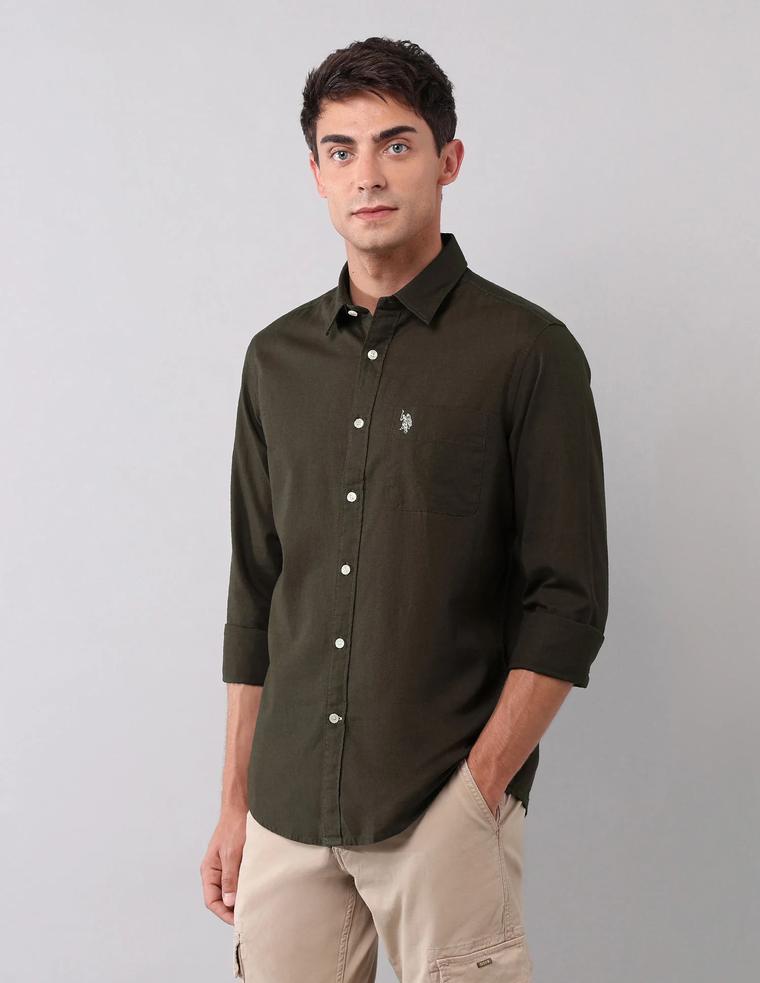 Solid Pure Cotton Shirt - Image 4