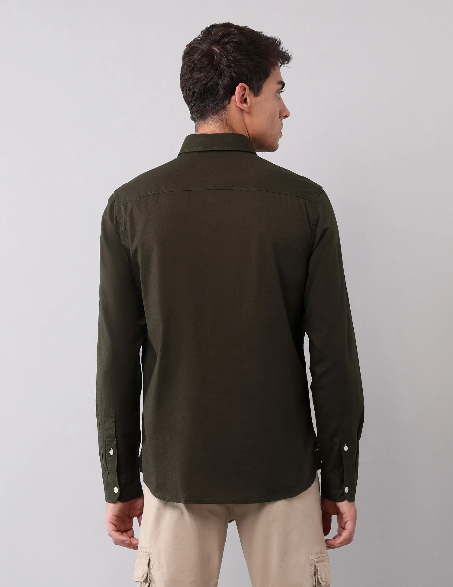 Solid Pure Cotton Shirt - Image 5