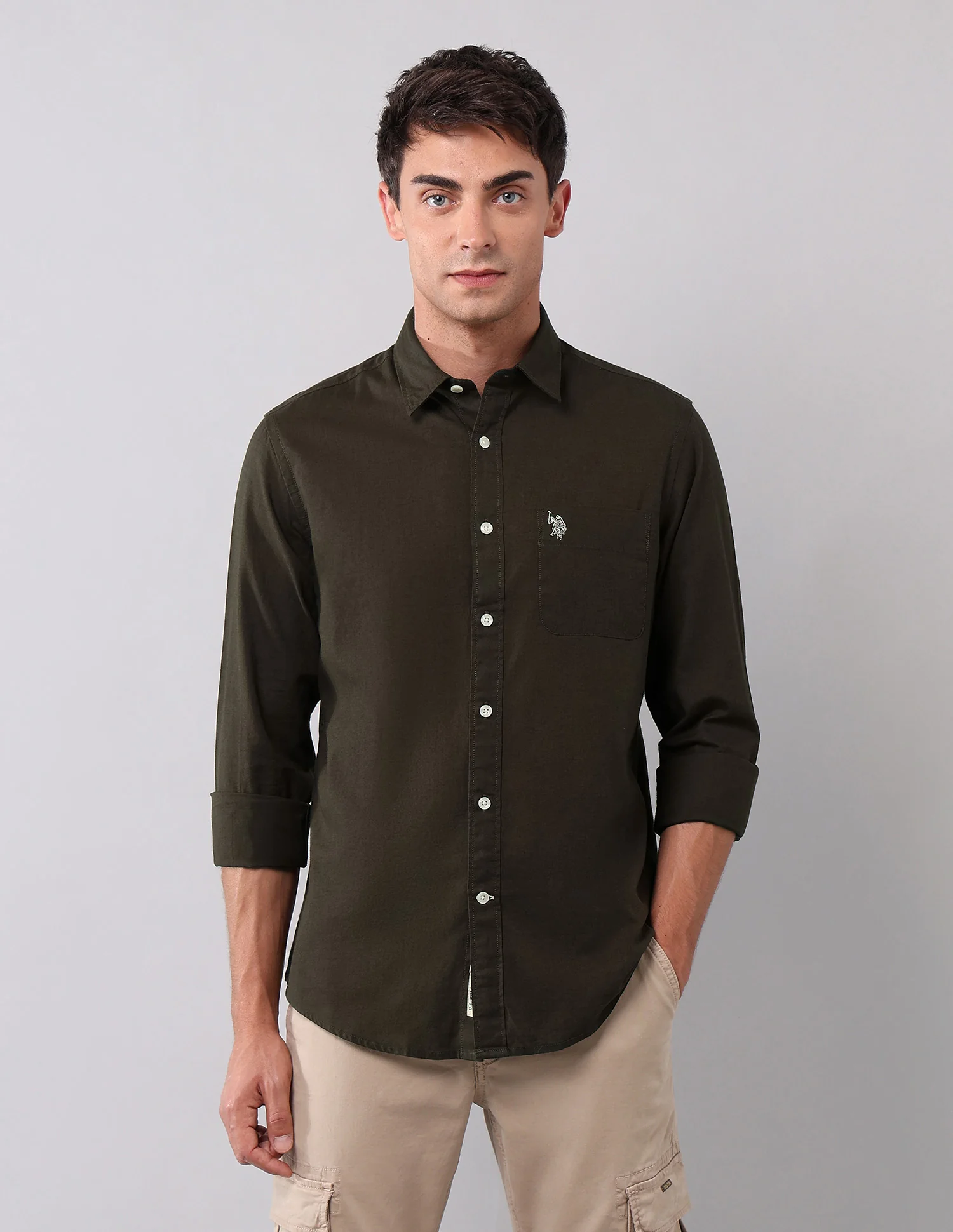 Solid Pure Cotton Shirt - Image 6