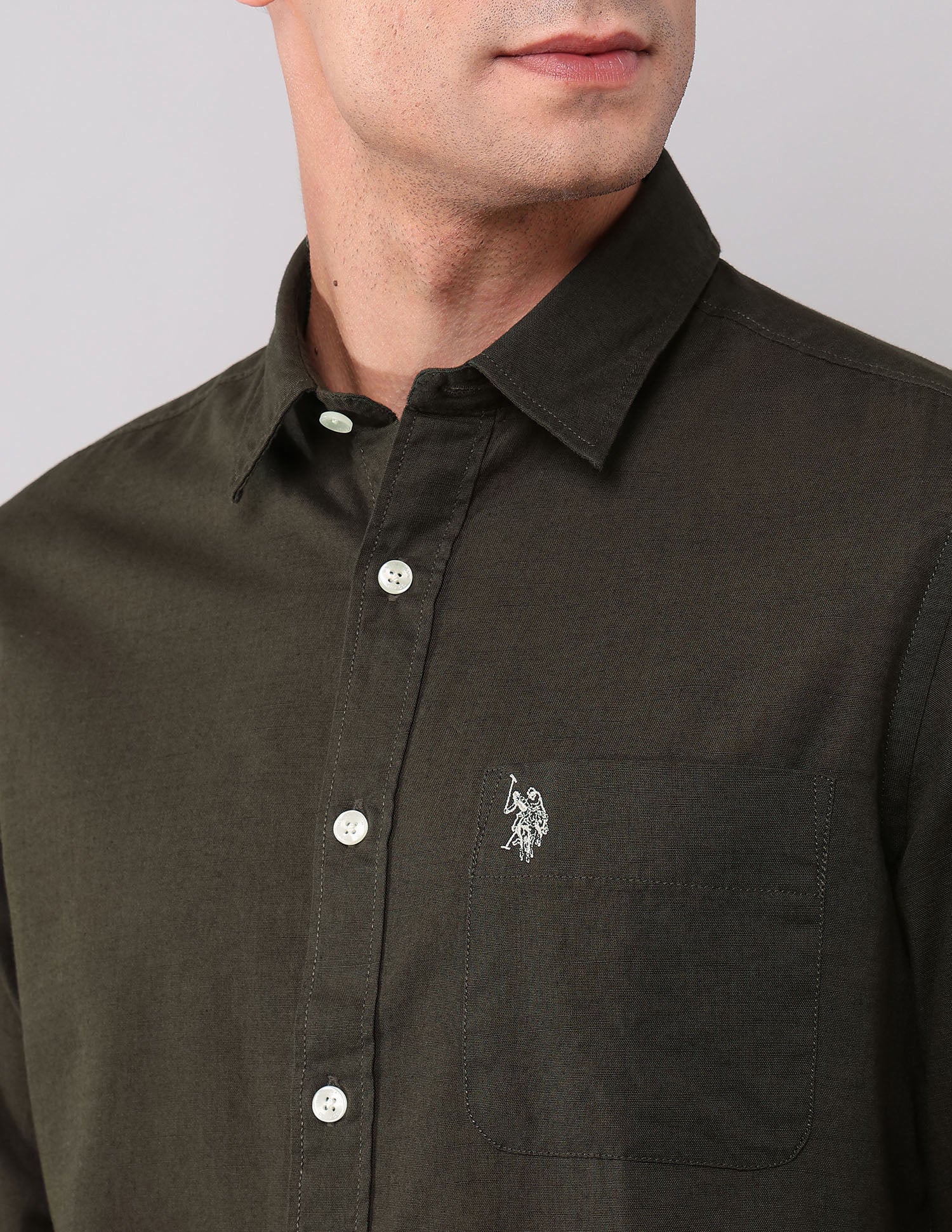 Solid Pure Cotton Shirt - Image 7