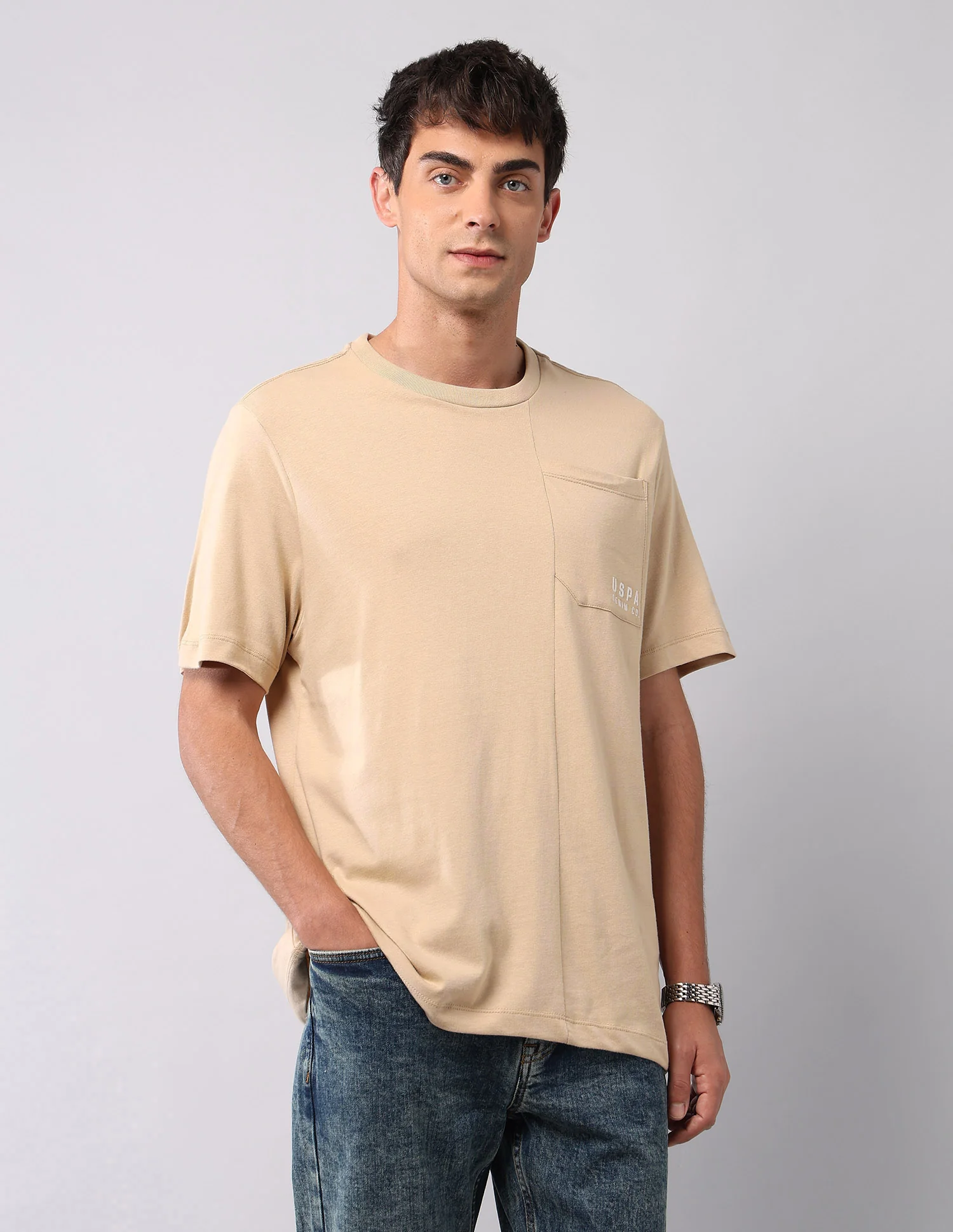 Solid Pure Cotton T-Shirt