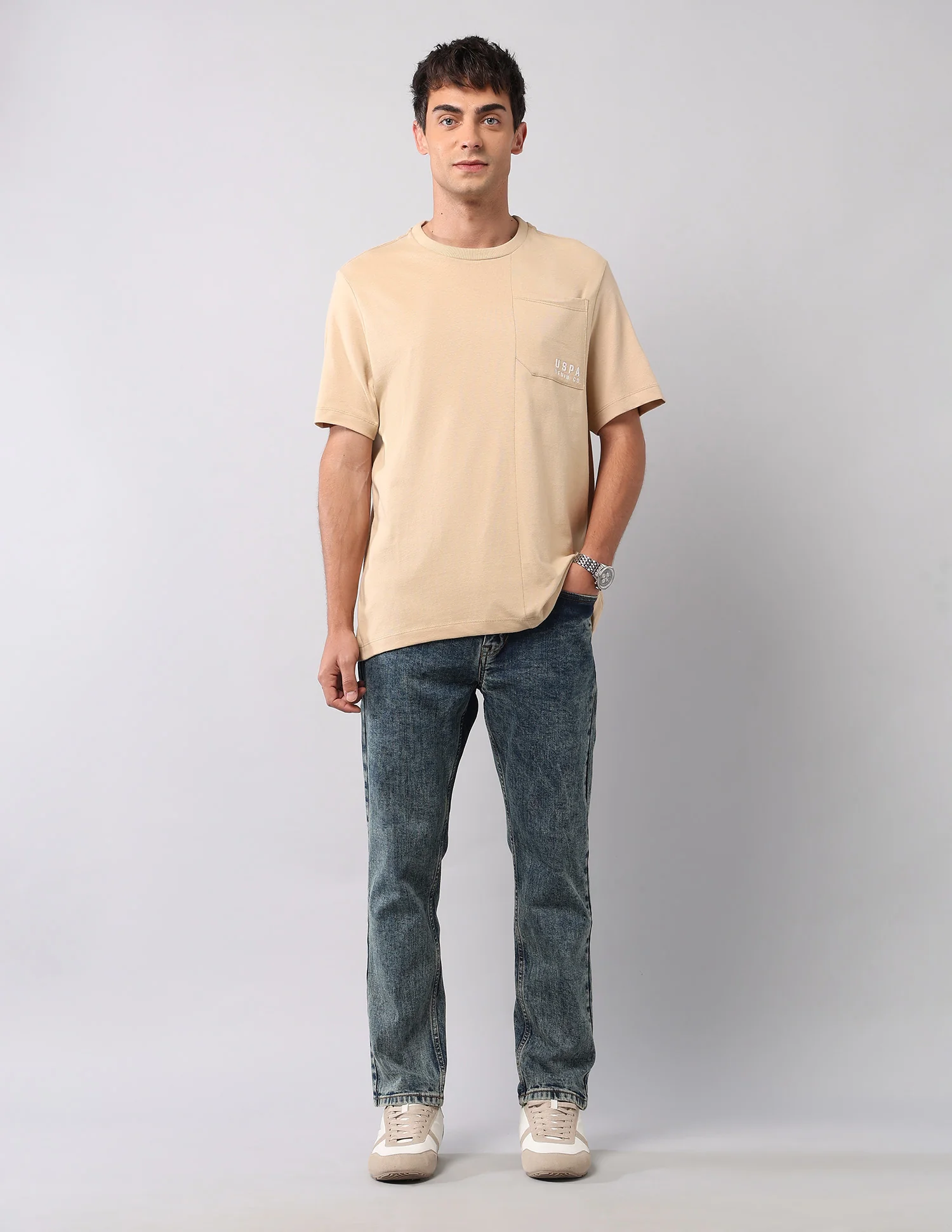 Solid Pure Cotton T-Shirt - Image 3