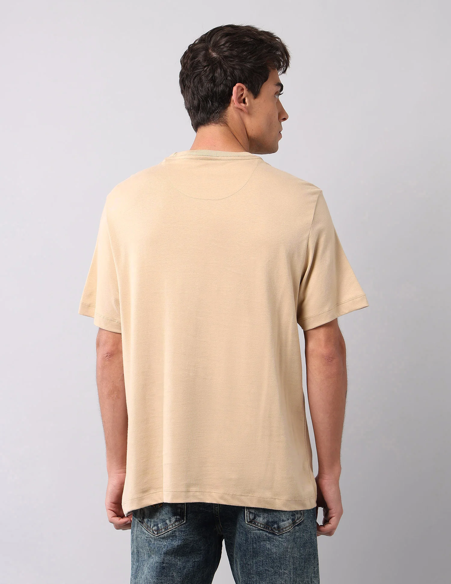 Solid Pure Cotton T-Shirt - Image 5