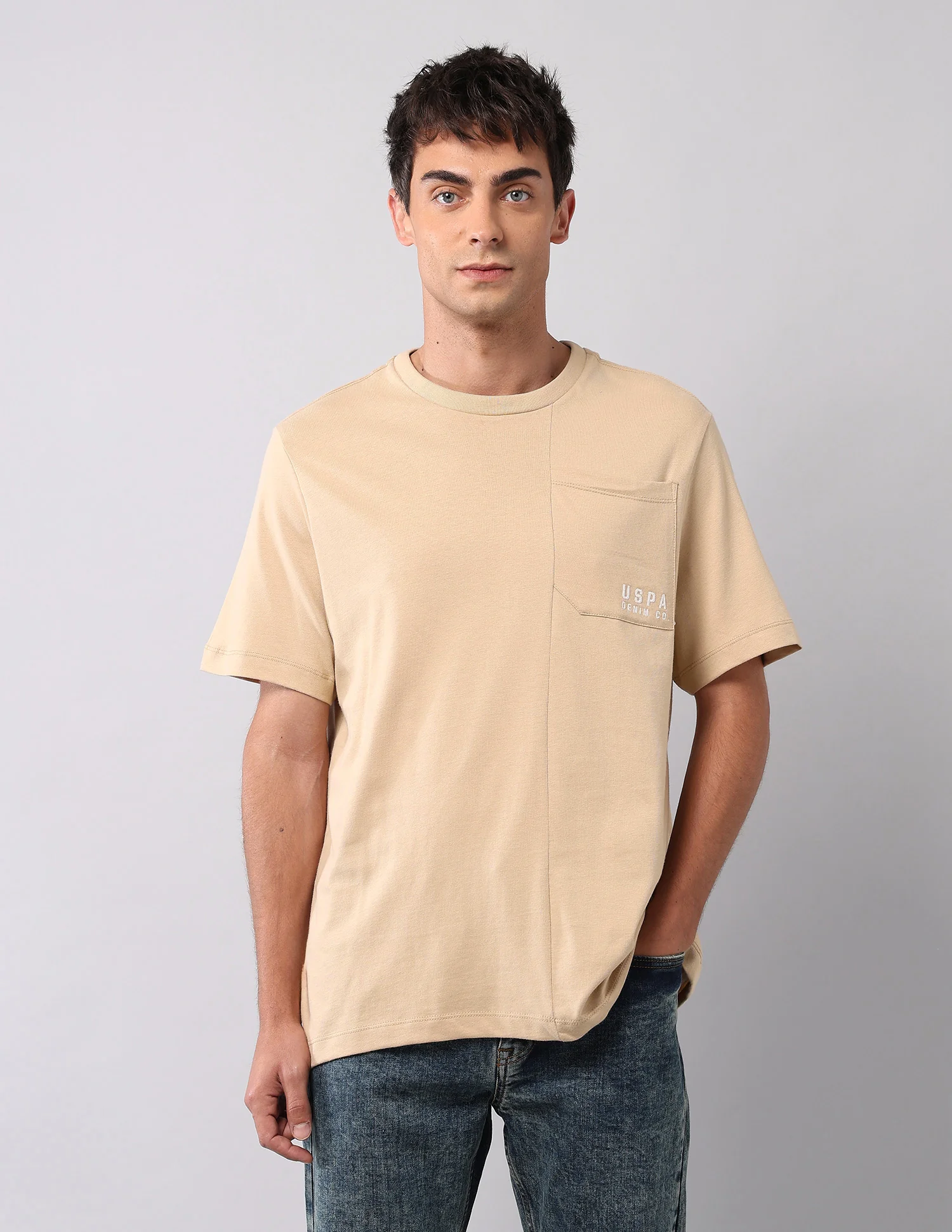 Solid Pure Cotton T-Shirt - Image 6