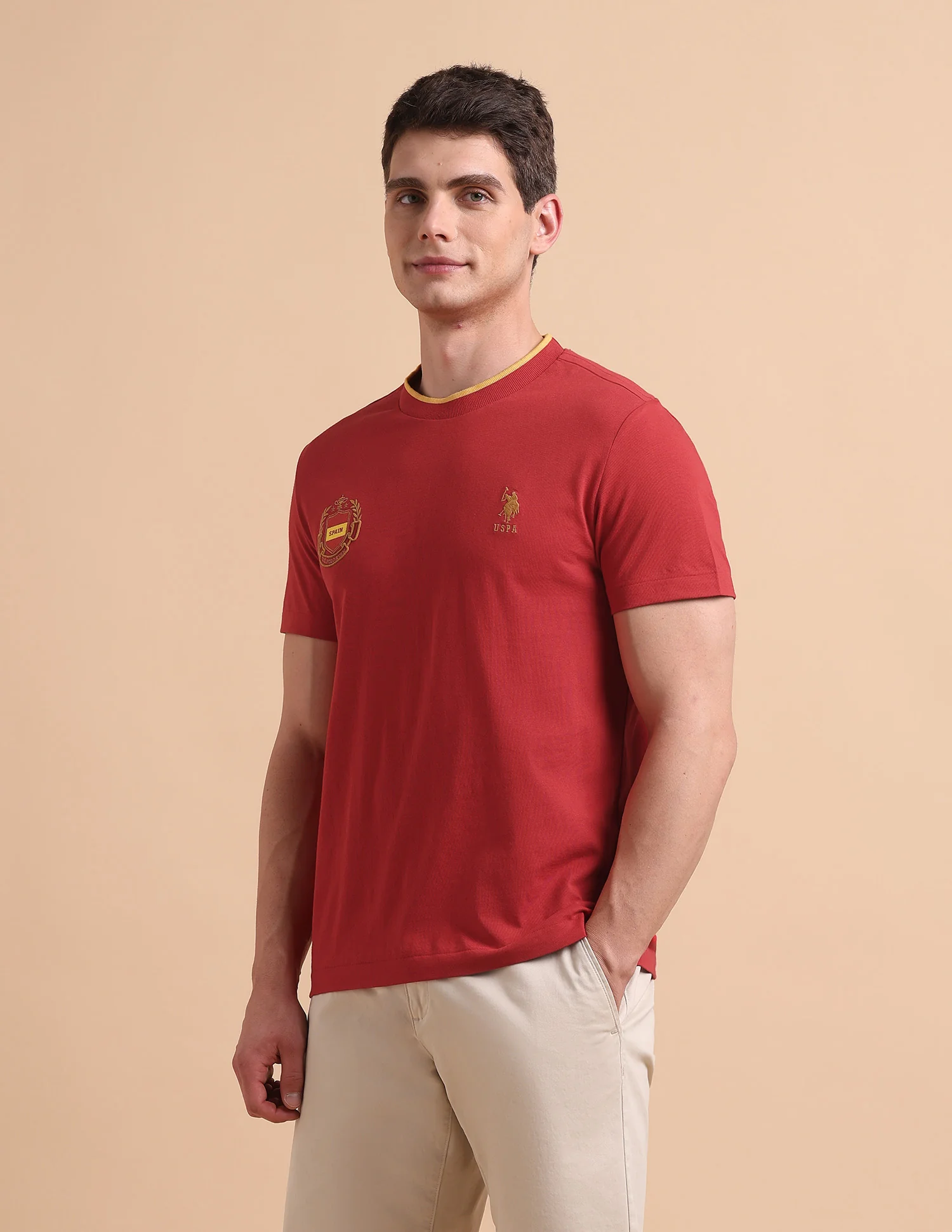 Solid Pure Cotton T-Shirt - Image 4