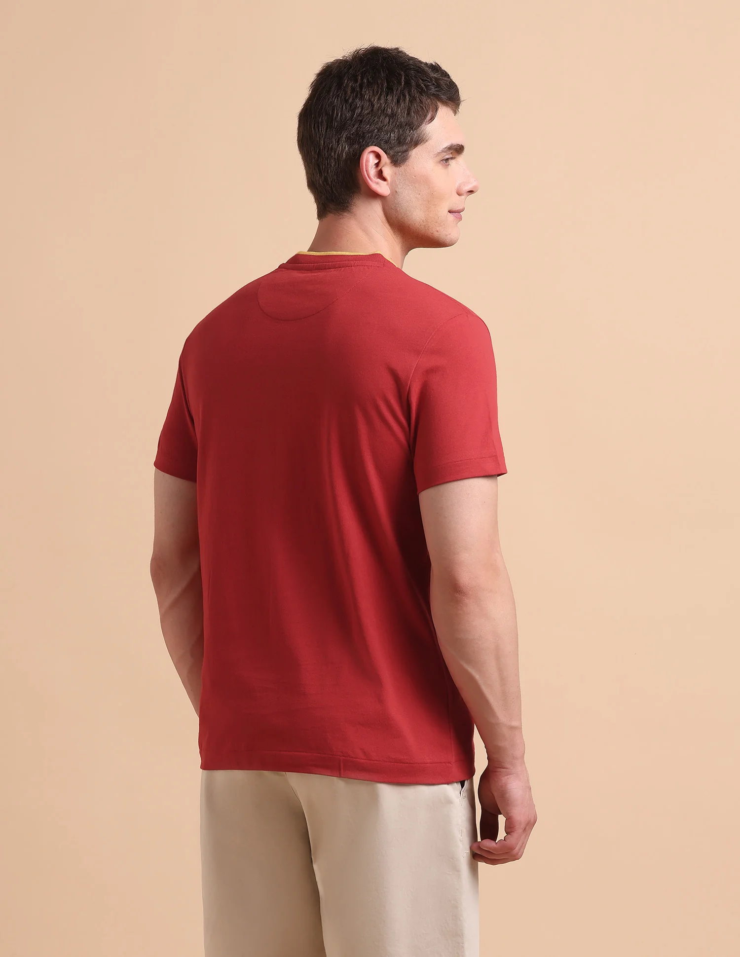 Solid Pure Cotton T-Shirt - Image 5