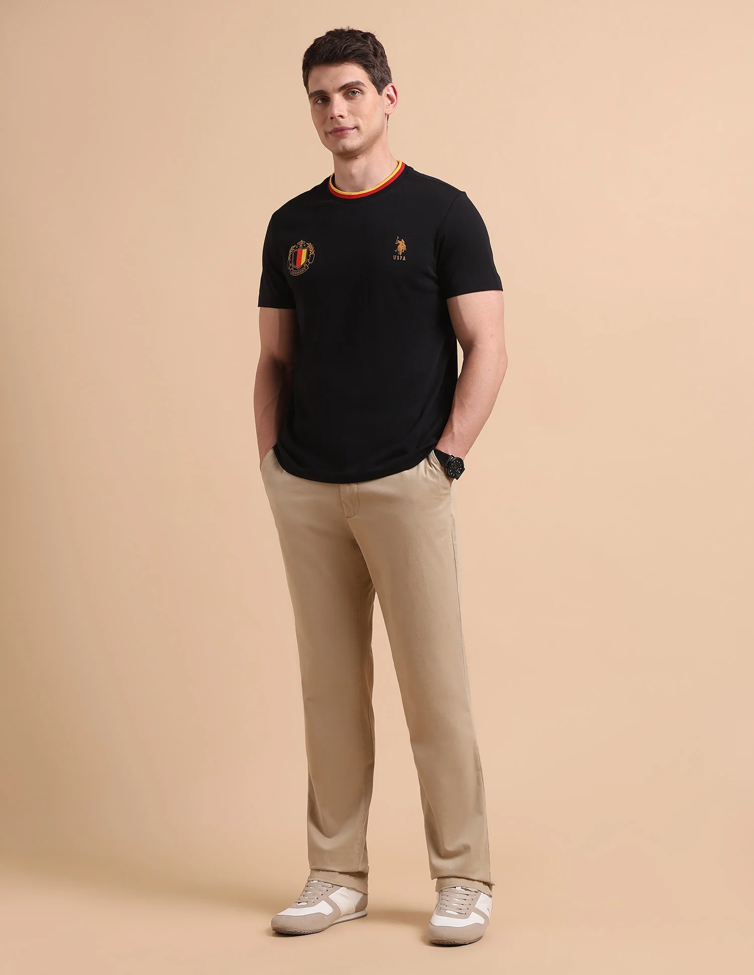 Solid Pure Cotton T-Shirt - Image 3