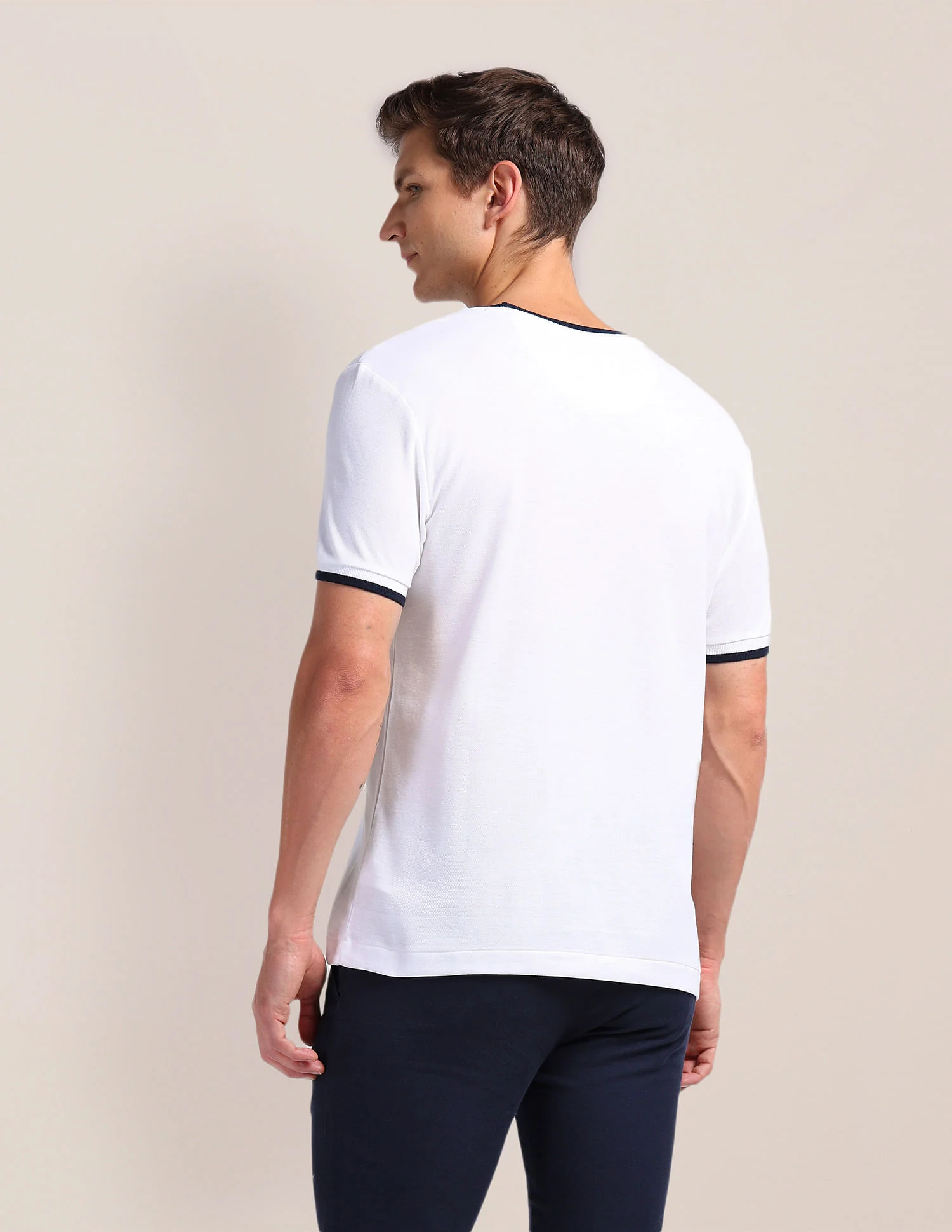 Solid Pure Cotton T-Shirt - Image 5