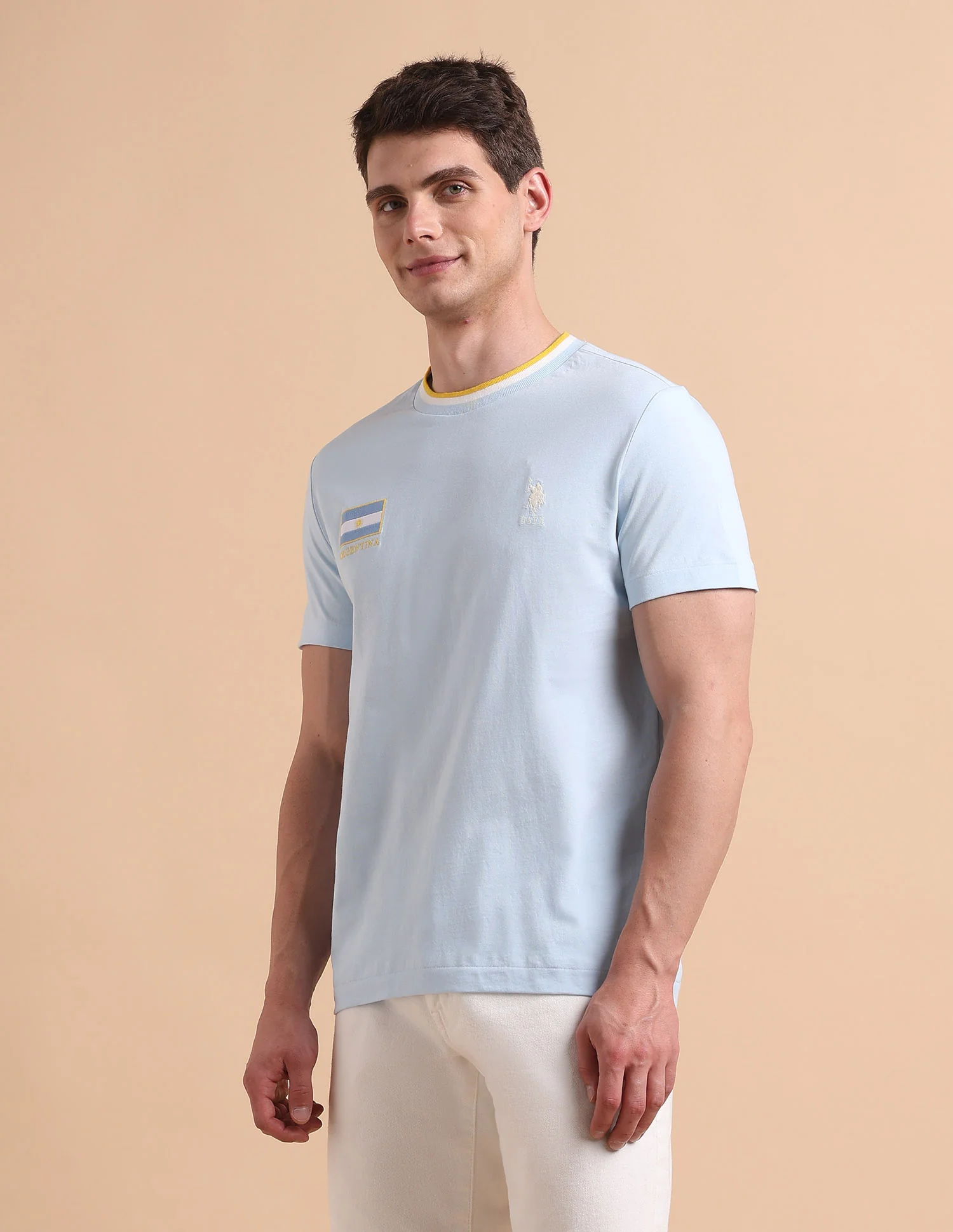 Solid Pure Cotton T-Shirt - Image 4